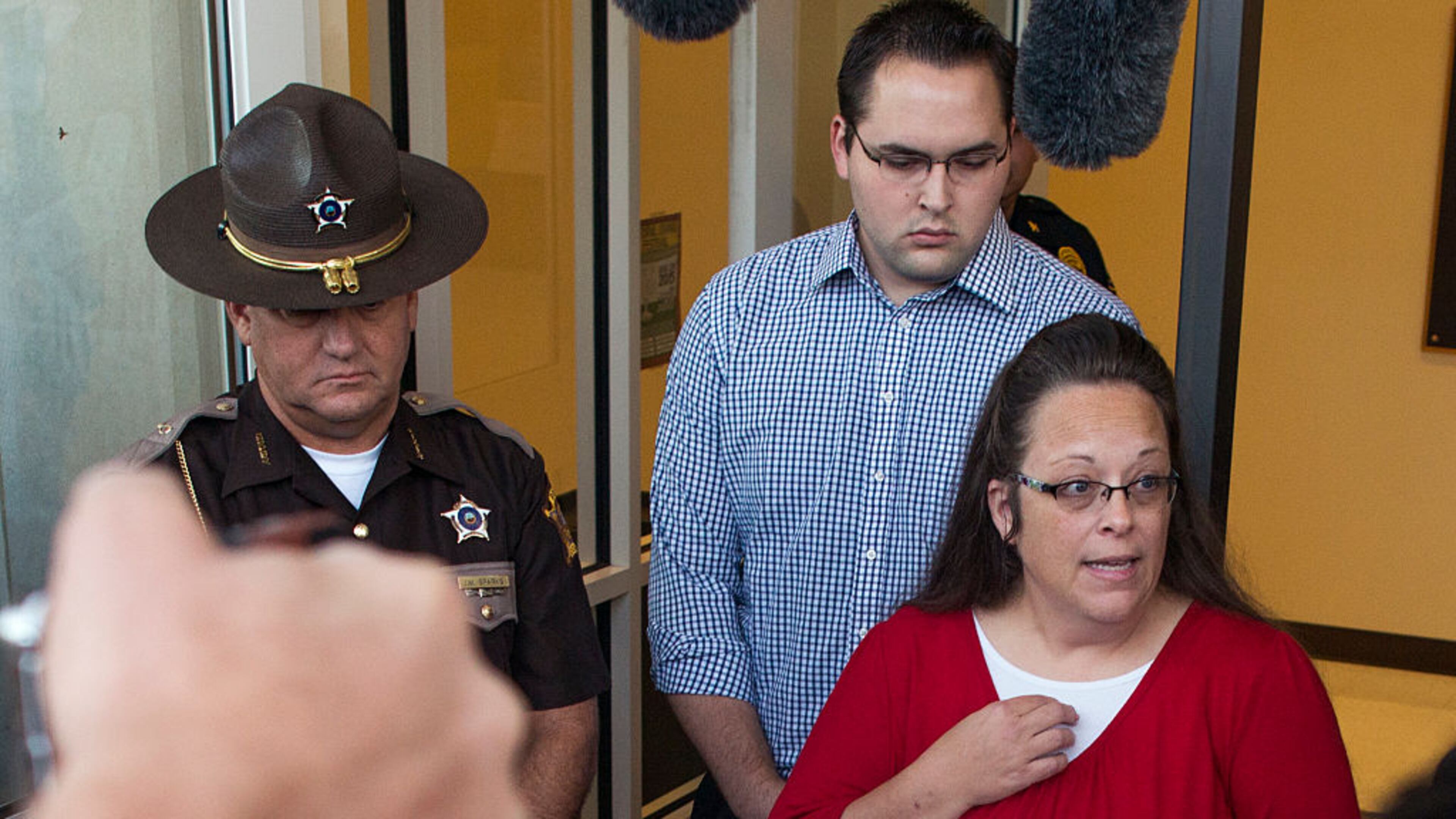 Kim Davis (right) is the clerk for Rowan County, Kentucky.