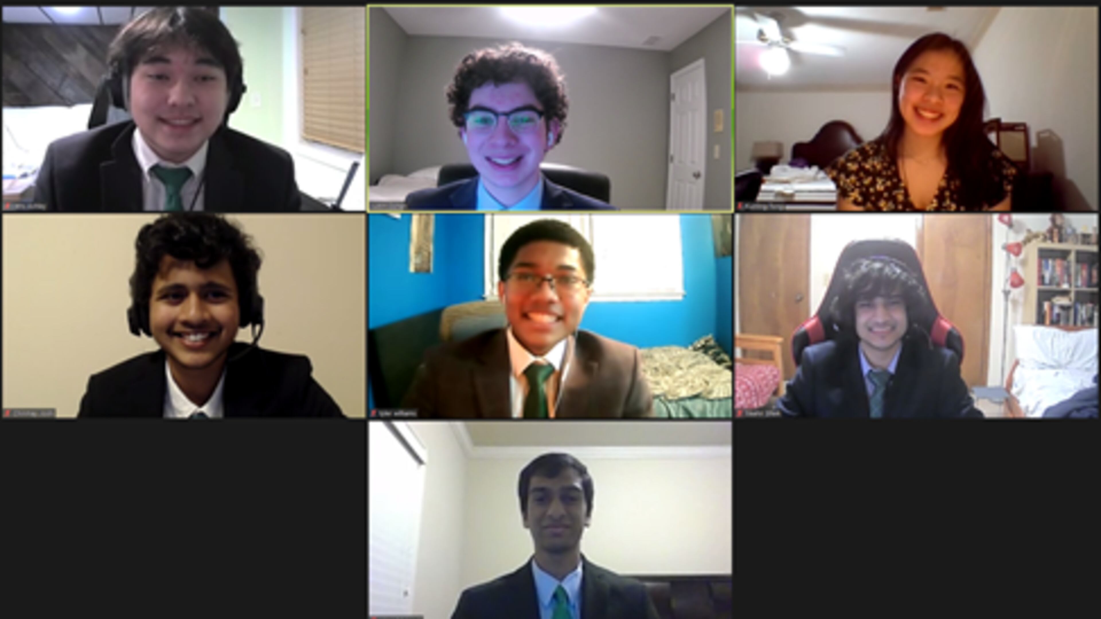 The Walton High School investment team recently advanced to the Region 3-A (East Coast) finals in the Wharton Global High School Investment competition.
Top row, from left to right: Jens Ashley, Justin Cohen, Kunling Tong. Middle row, left to right: Chinamy Joshi, Tyler Williams, Saahir Shaik. Bottom: Vikas Malepati.