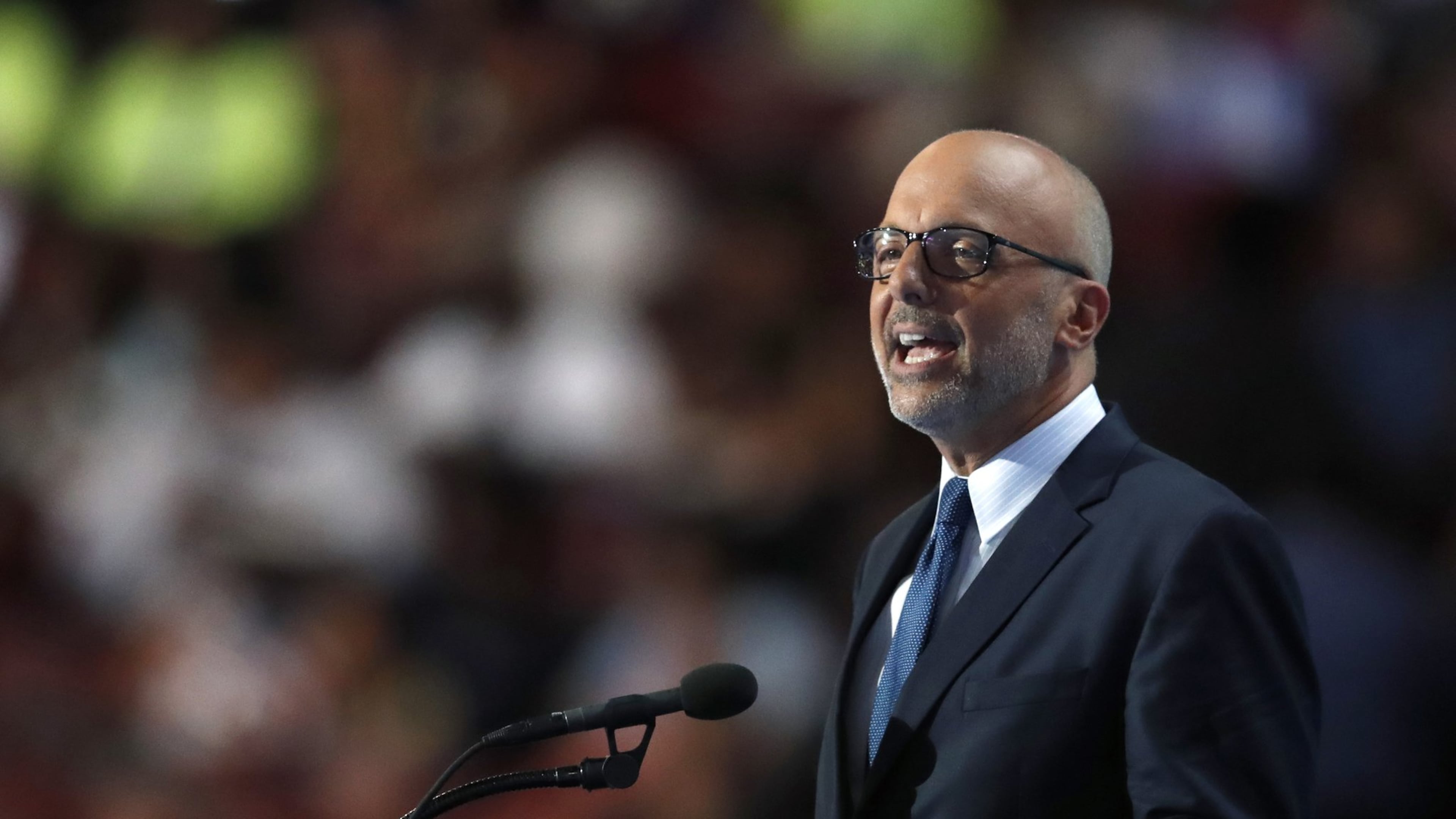 Rep. Ted Deutch, D-Fla. speaks during the final day of the Democratic National Convention in Philadelphia , Thursday, July 28, 2016. (AP Photo/Paul Sancya)