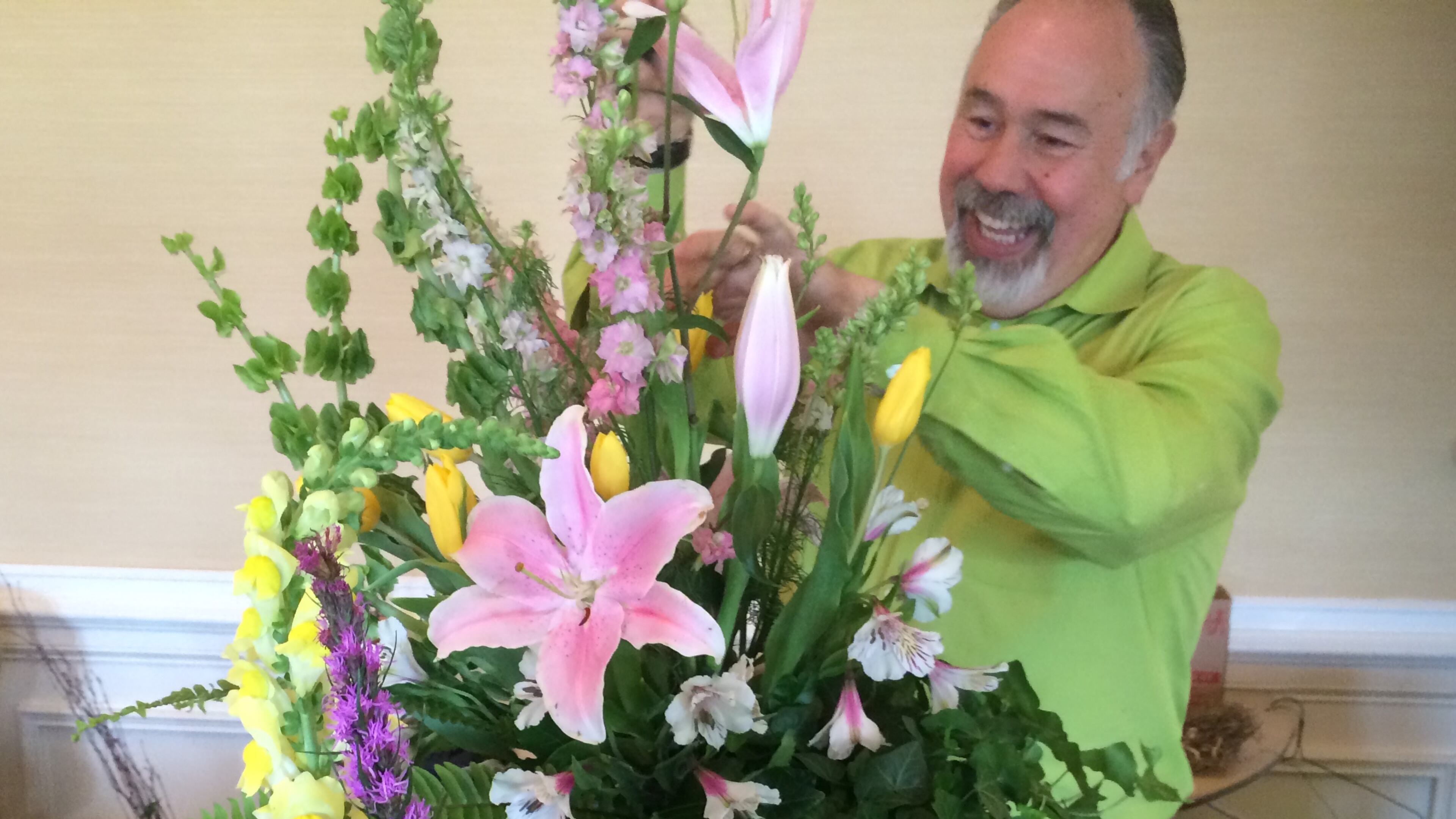 Mike Whittle. You will love him AND his floral arranging skills! Photo: Jennifer Brett