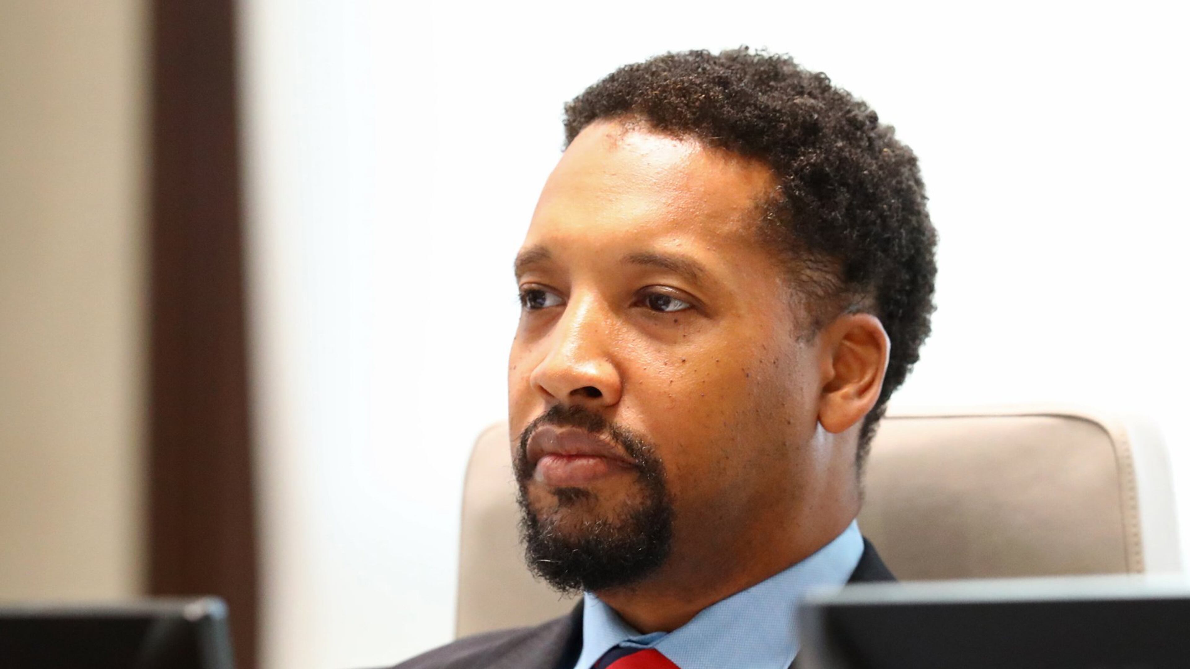 Councilman Joshua Butler participates in the East Point City Council meeting on Monday, June 3, 2019, in East Point. Curtis Compton/ccompton@ajc.com