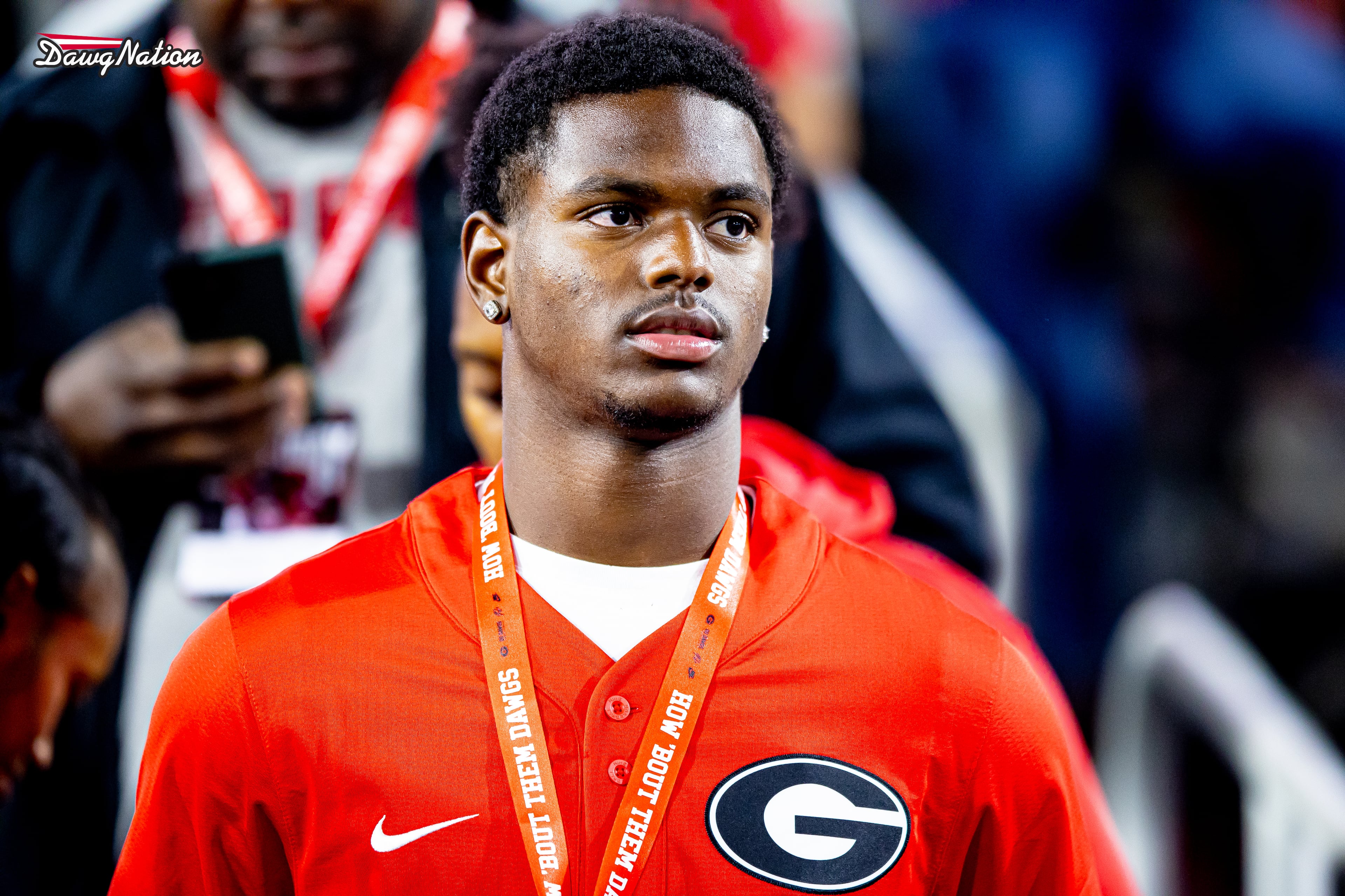5-star sophomore QB Jayden Wade enjoys himself at the Georgia-Texas game at Sanford Stadium in Athens, Georgia, on Saturday, November 15, 2025. Wade committed to UGA the day after the game. (Jeff Sentell/ DawgNation)