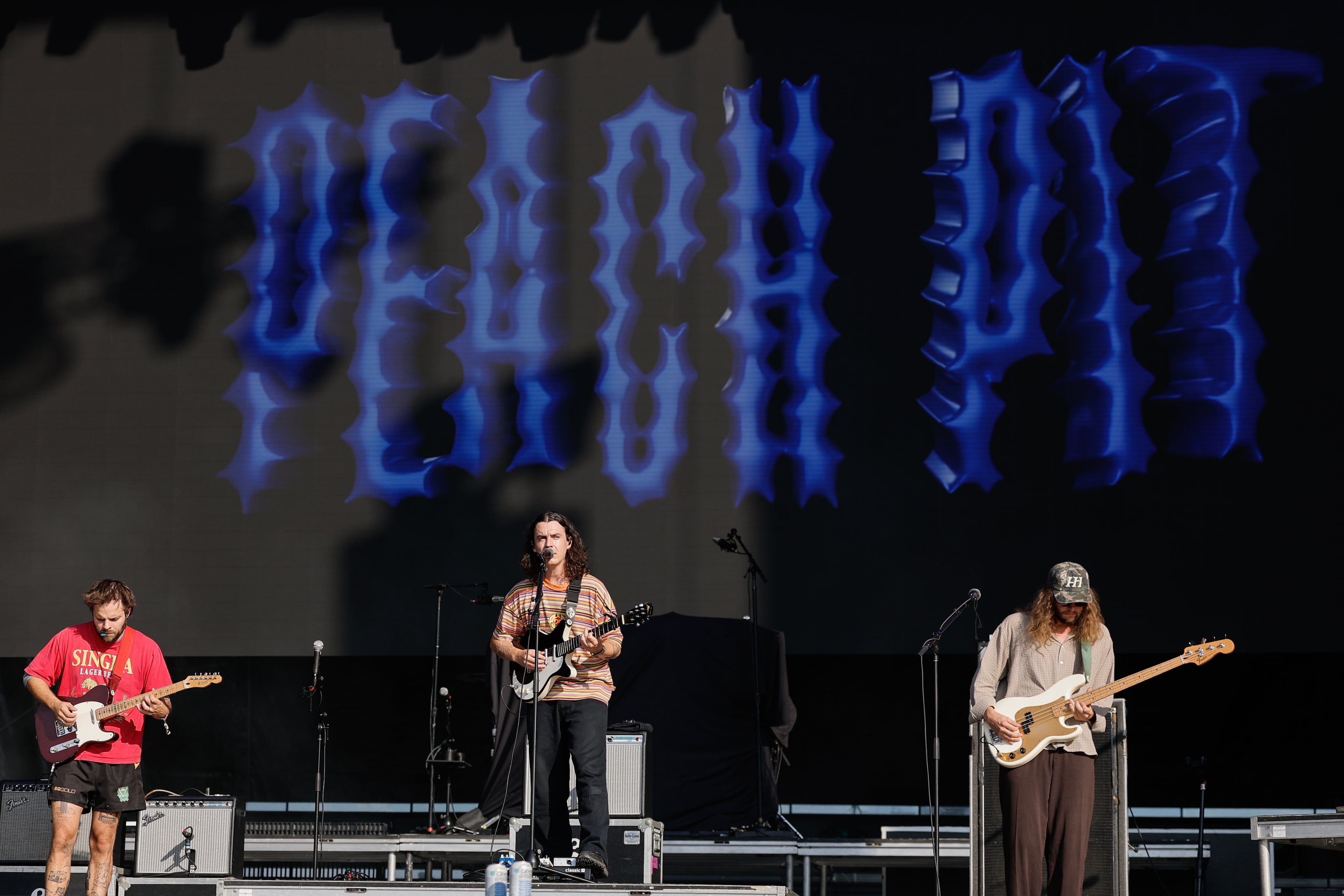 Peach Pit performs during the Shaky Knees music festival at Piedmont Park, Saturday, Sept. 19, 2026, in Atlanta. (Erik S. Lesser for the AJC)