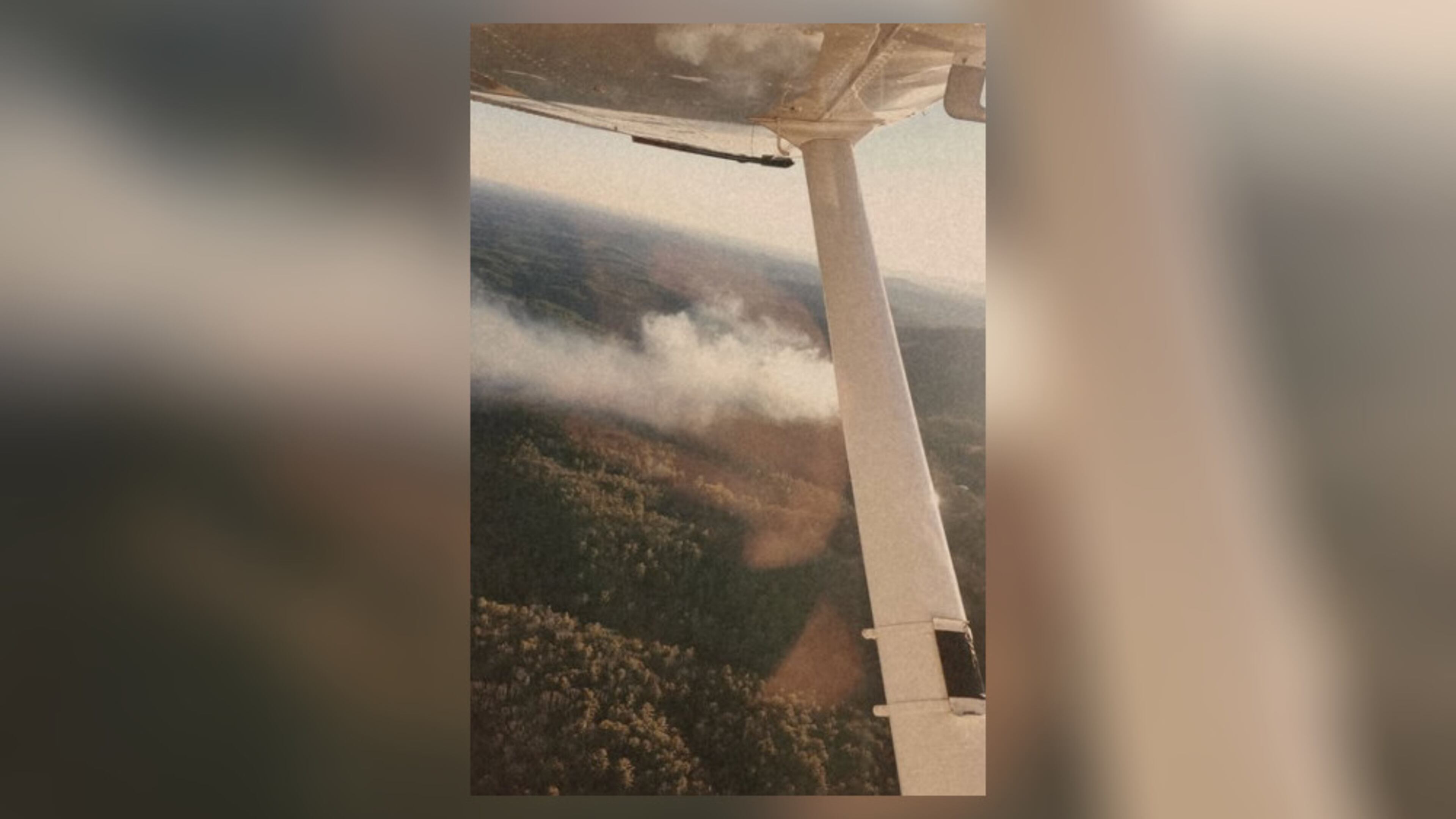 A wildfire is seen in Lumpkin County on Saturday, according to the Georgia Forestry Commission. March 2, 2025.
