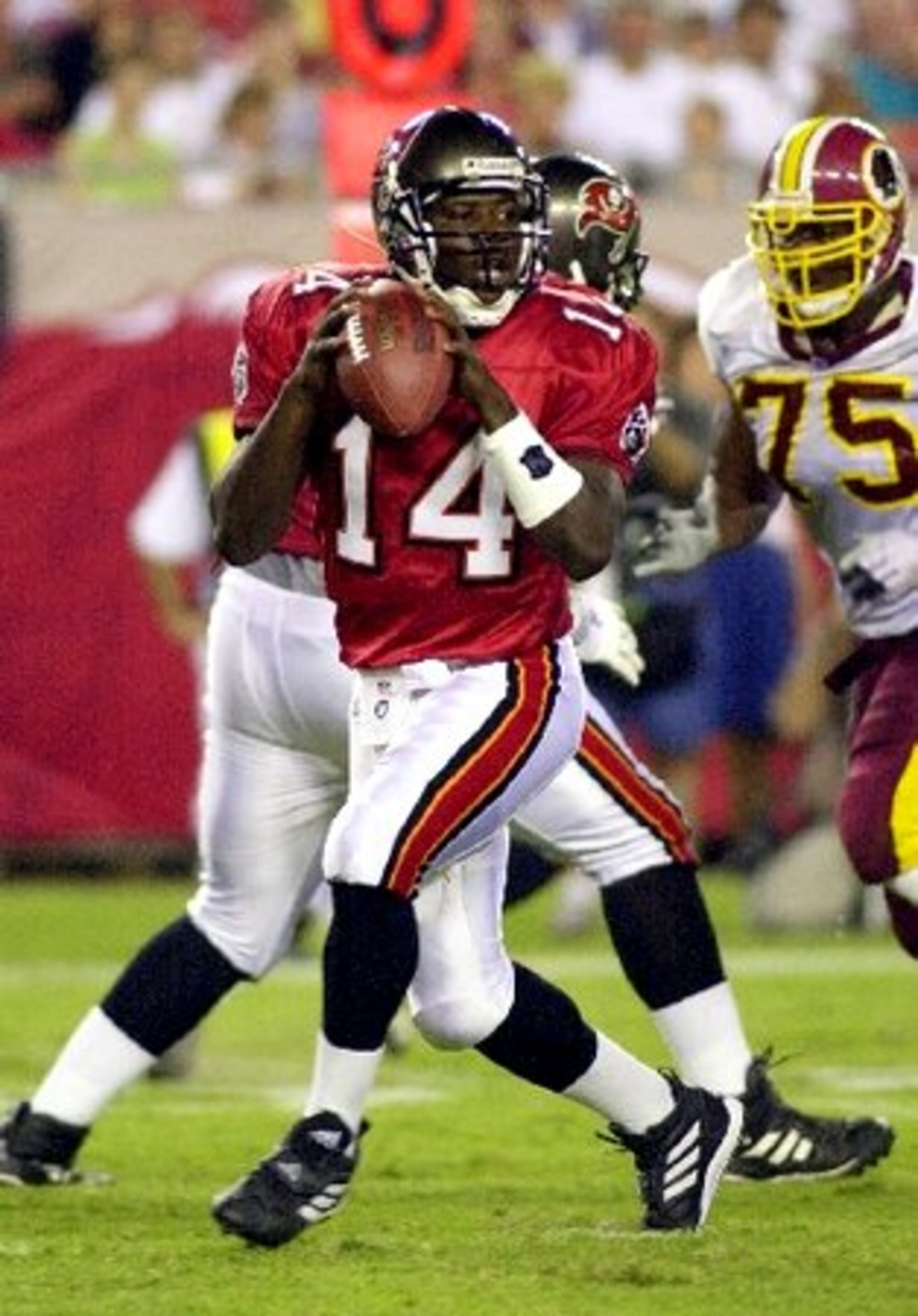 Joe Hamilton was taken in the seventh round of the 2000 NFL draft by the Tampa Bay Buccaneers. His style was not suited to the pro game, and he appeared in only one regular-season game.