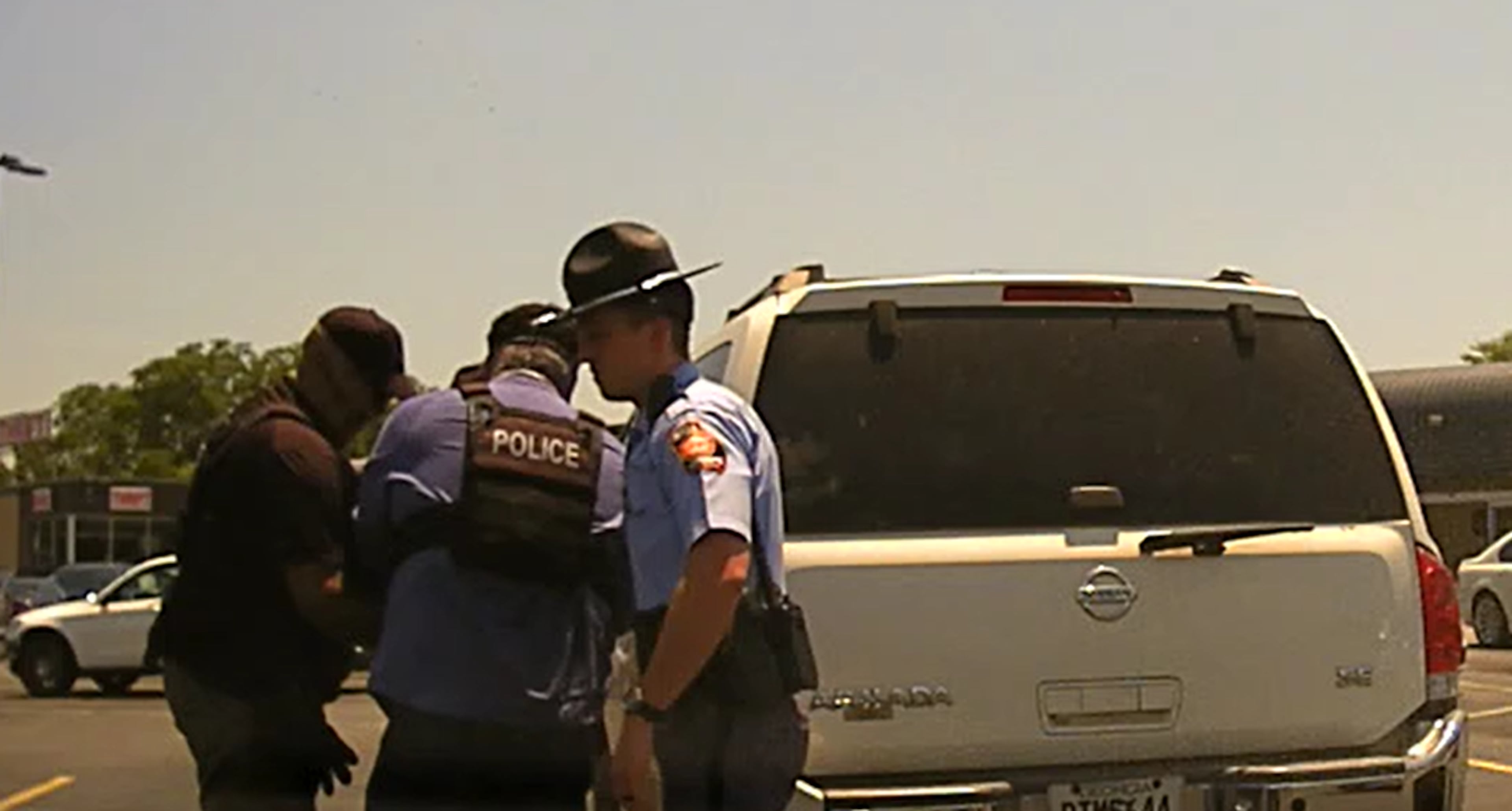 ICE agents arrest driver of car pulled over by GSP trooper in Gainesville in June 2025. (Courtesy of Georgia State Patrol)