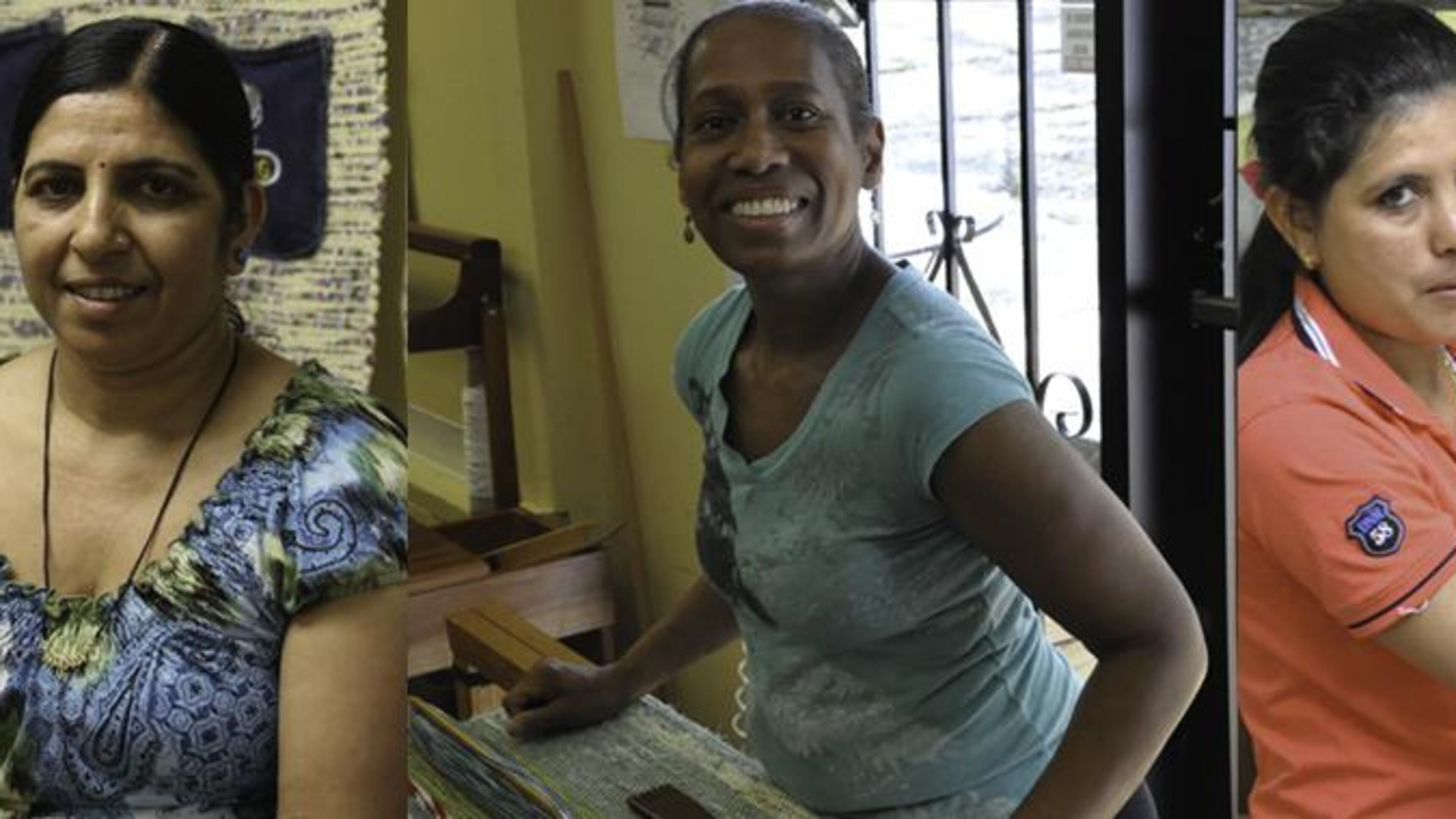 Each piece from Decatur-based re:loom is handwoven by one of the individuals that were hired full-time, using upcycled and donated clothing, fabric and uniforms.