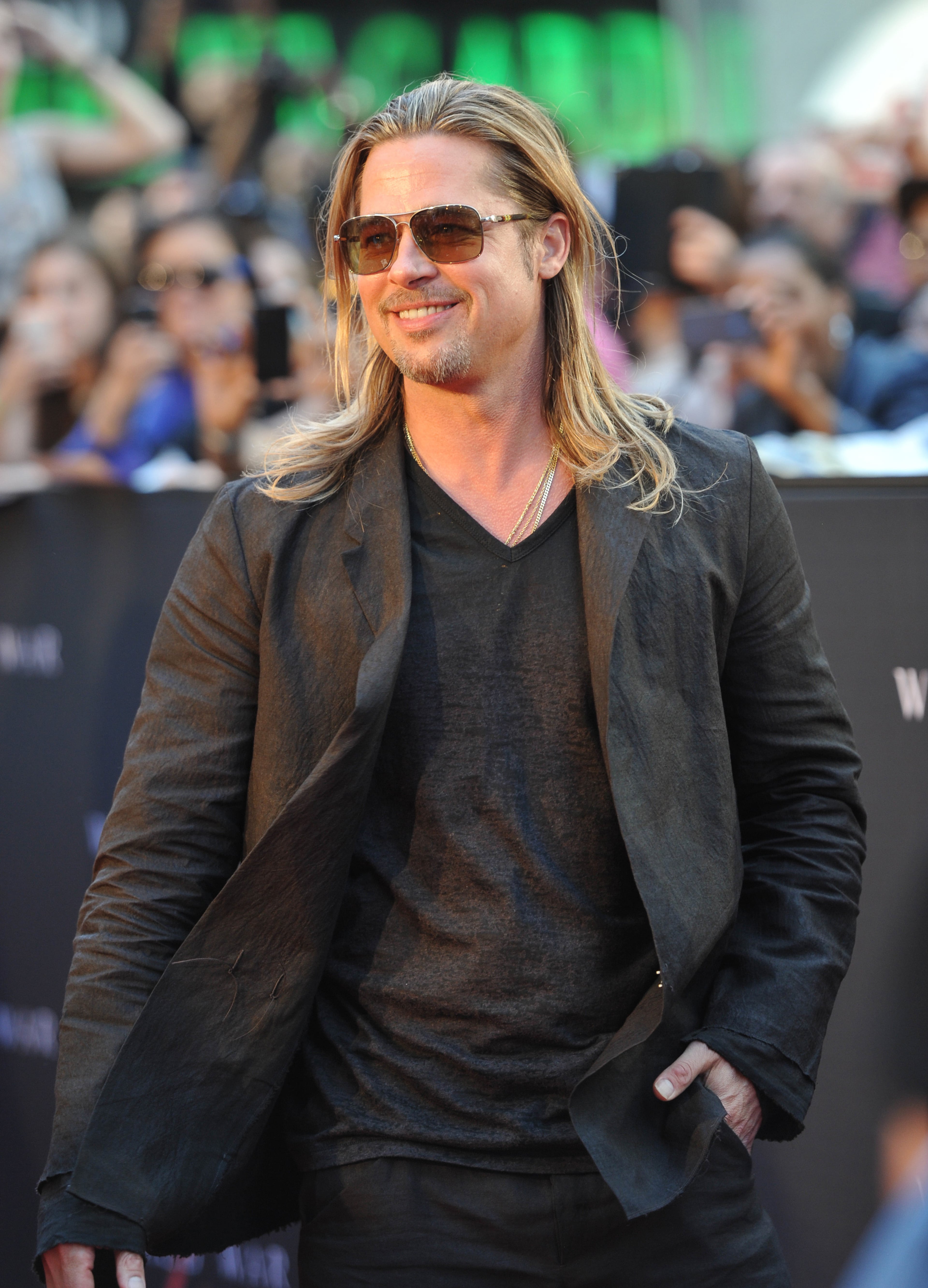 Actor Brad Pitt attends the premiere of "World War Z" in Times Square on Monday, June 17, 2013, in New York. (Photo by Evan Agostini/Invision/AP)