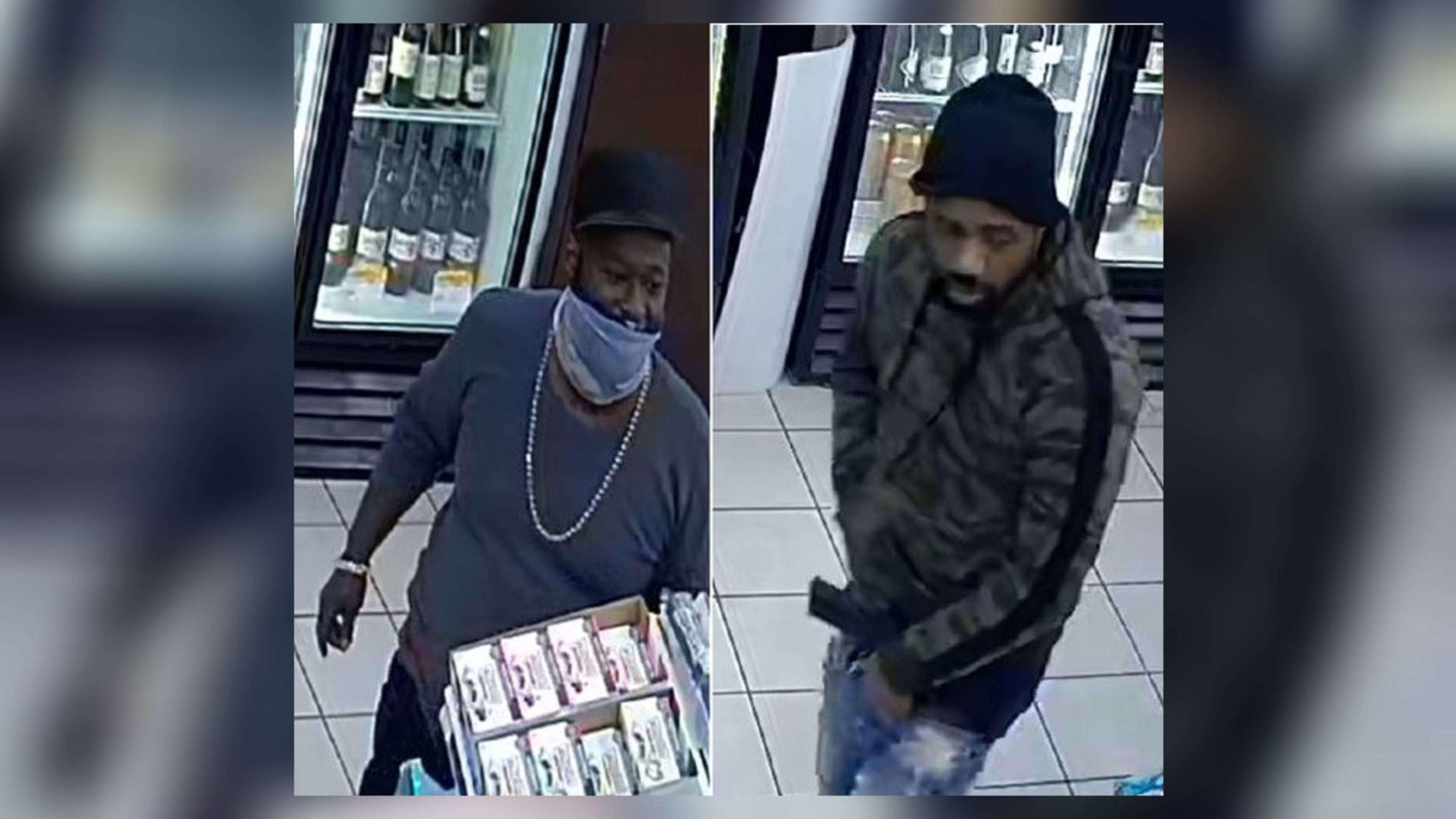 Atlanta police are asking for the public's help to identify two suspects, shown in these surveillance images, in a deadly shooting at a Chevron gas station on Flat Shoals Road.