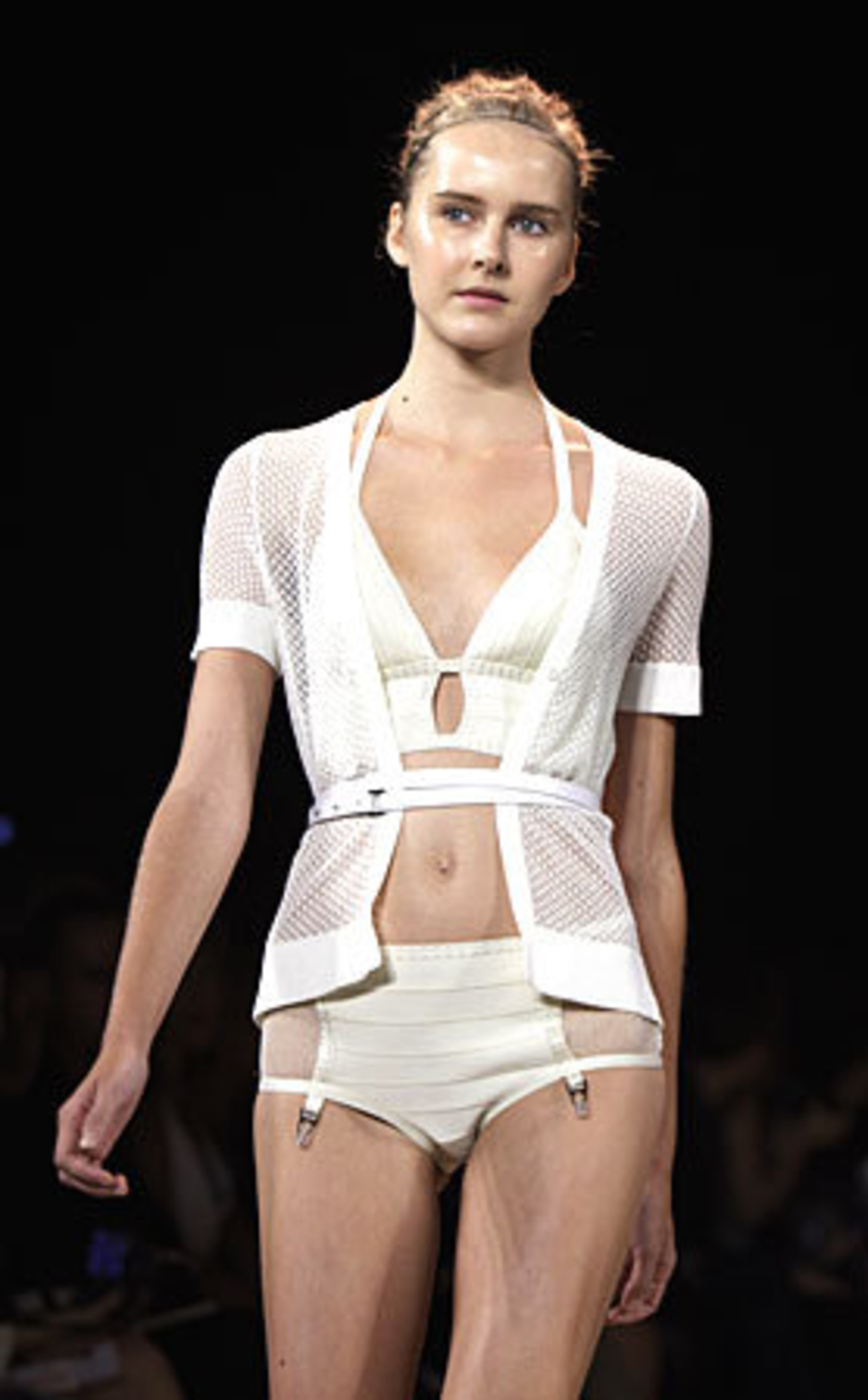 The spring 2011 collection of Herve Leger by Max Azria is modeled during Fashion Week in New York, Tuesday, Sept. 14, 2010.