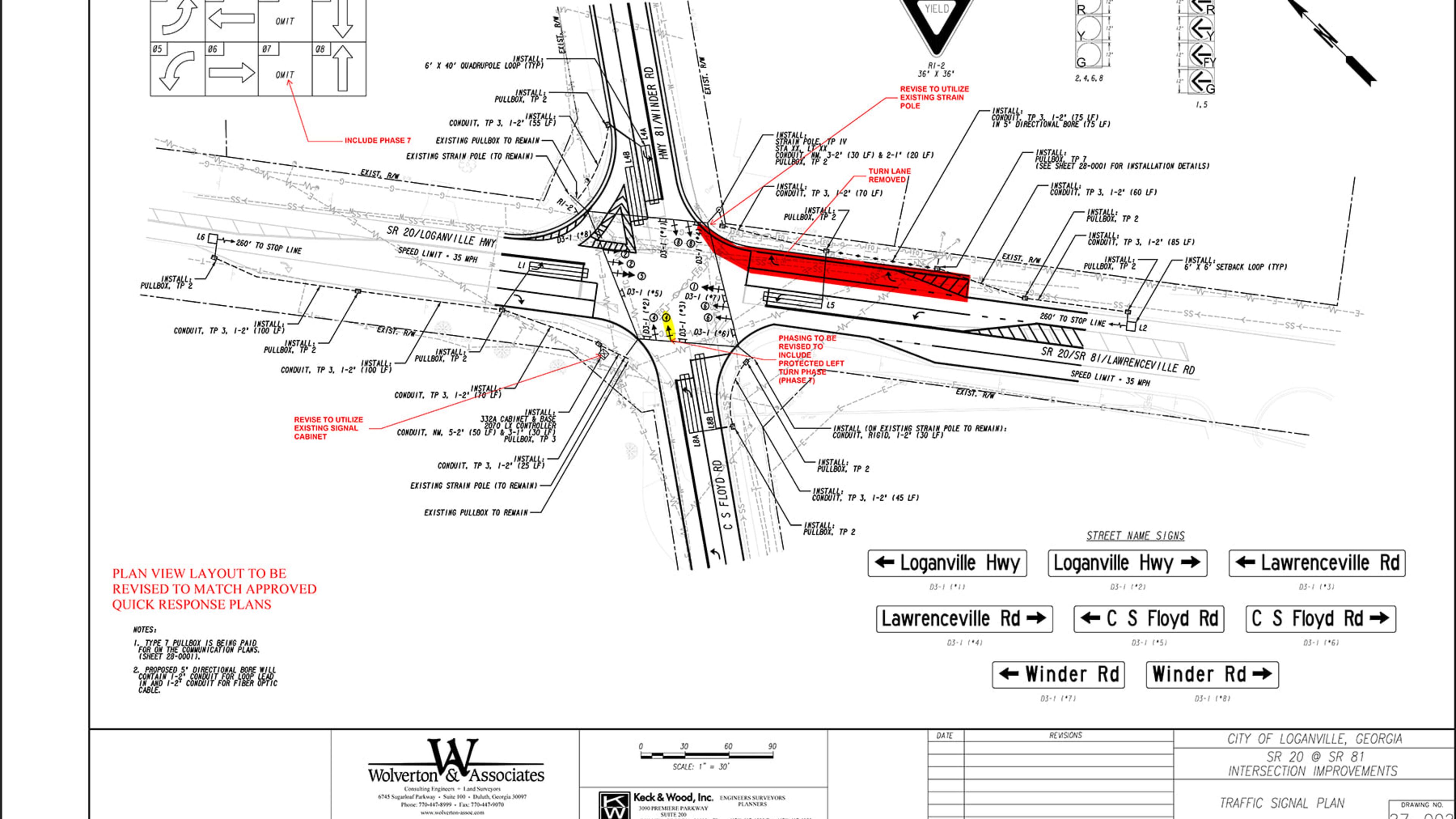 The Loganville City Council recently approved funds to begin work on improving the intersection of State Route 20/State Route 81/Lawrenceville Road and CS Floyd Road. (Courtesy City of Loganville)