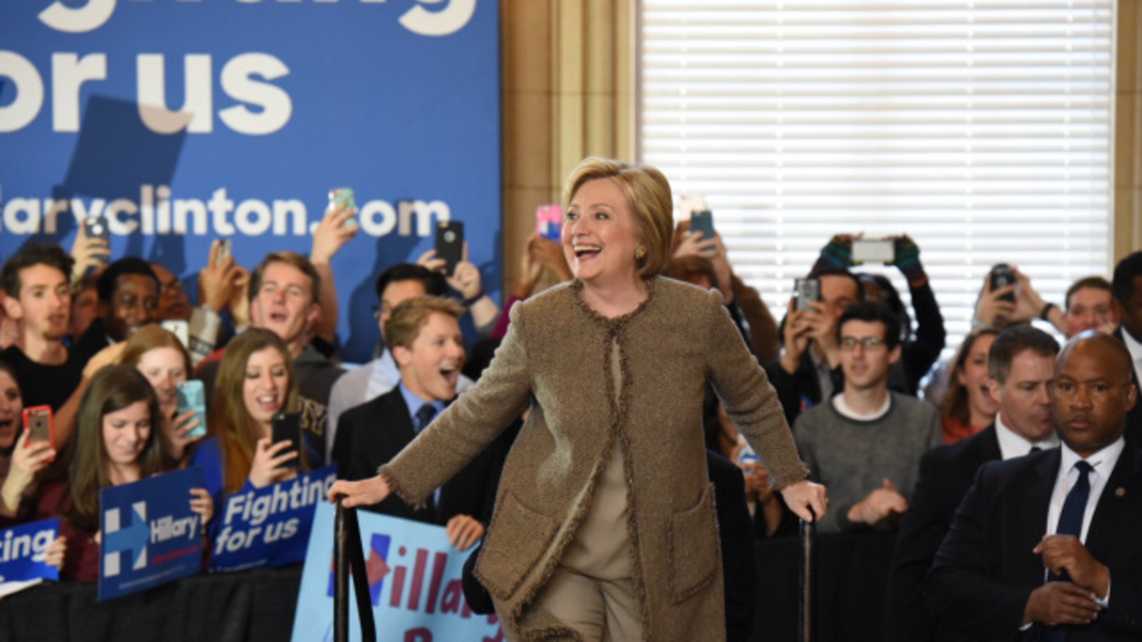 Hillary Clinton during a past fundraising tour stop in Atlanta. AJC file photo: Hyosub Shin