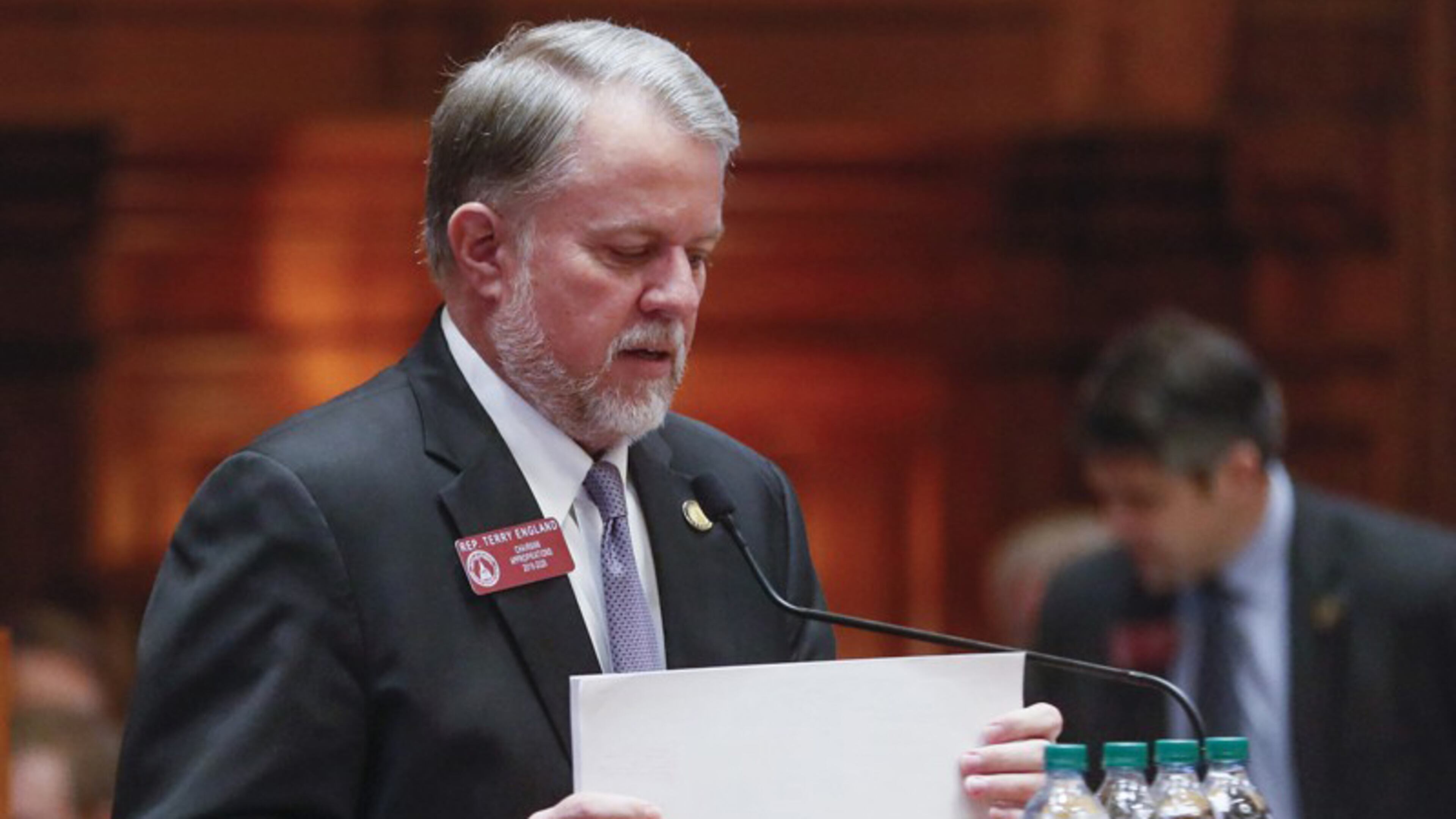 February 19, 2020 - Atlanta - House appropriations chairman, Terry England, R - Auburn, presented HB 792, the supplemental budget for the rest of the fiscal year, which passed the house, as the General Assembly returned for the 14th legislative day. Bob Andres / robert.andres@ajc.com