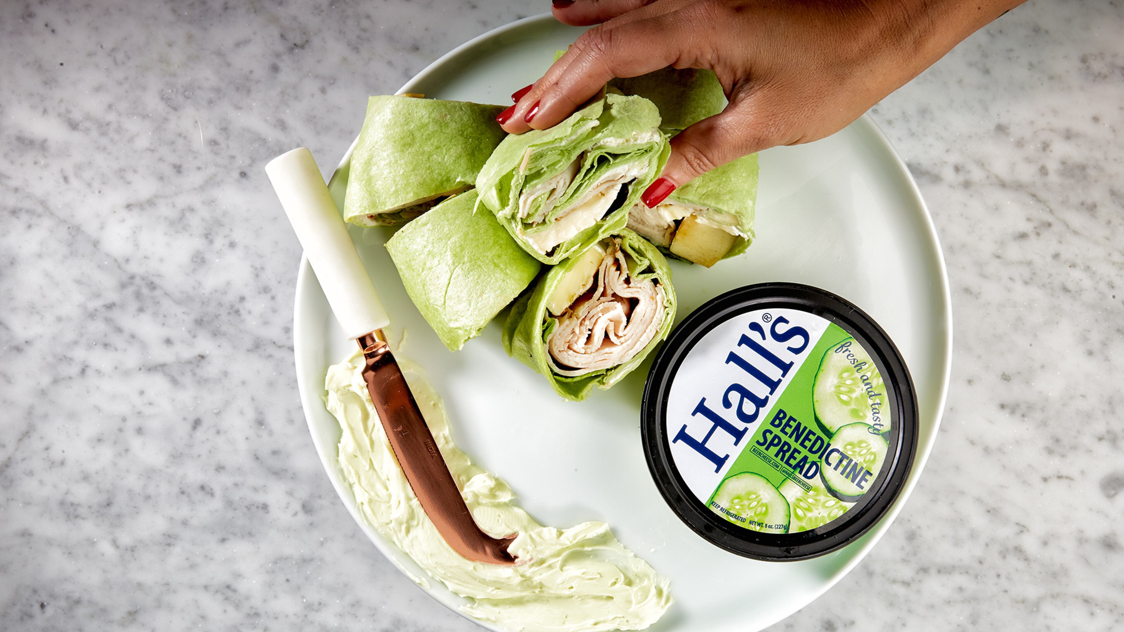 Hall's Benedictine spread. Courtesy of Sarah Jane Webb