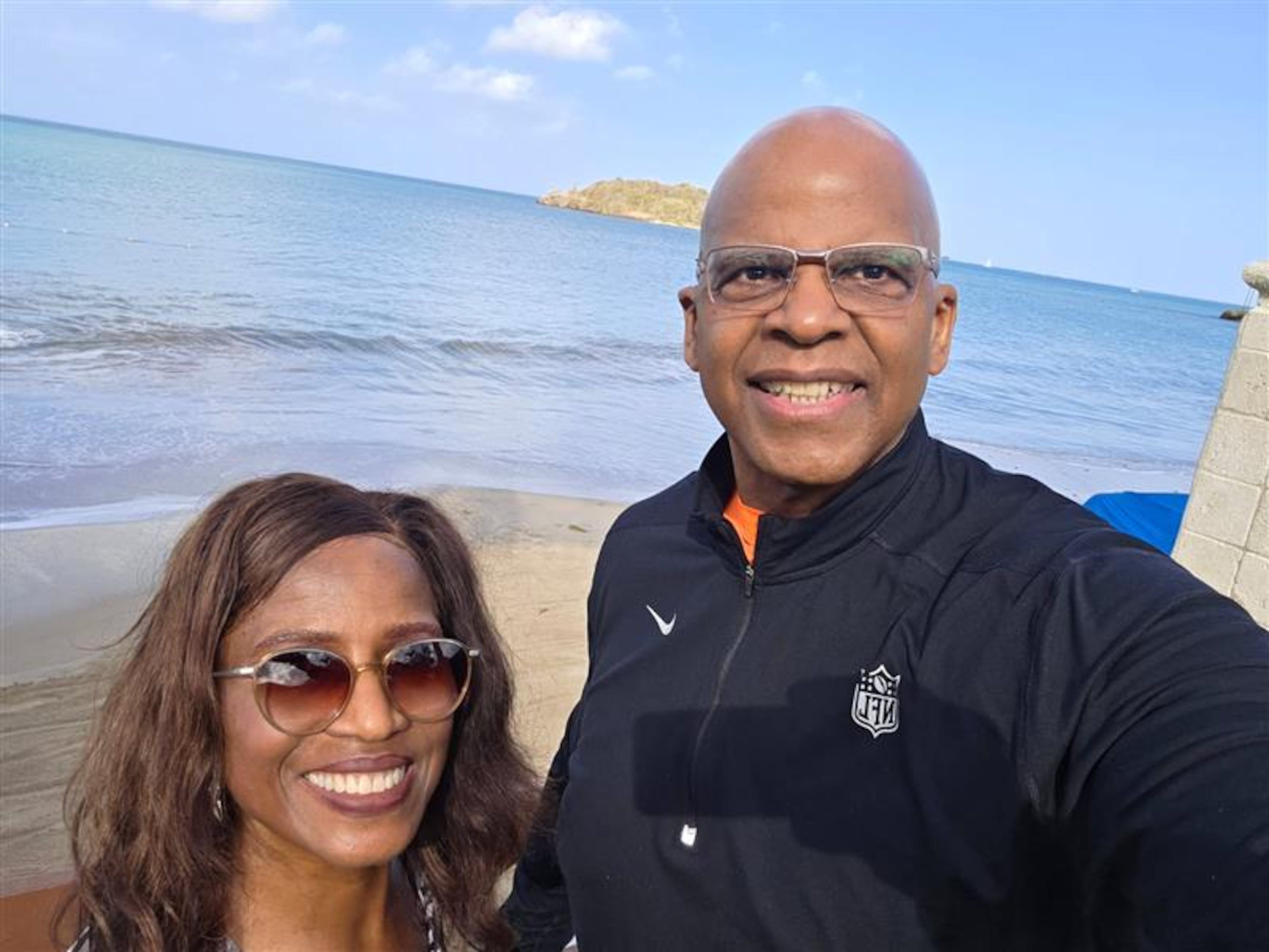 Phil McKinnely and his wife, Ramona, regularly attend health screenings for former NFL players and their spouses as often as they can. (Courtesy of McKinnely Family)