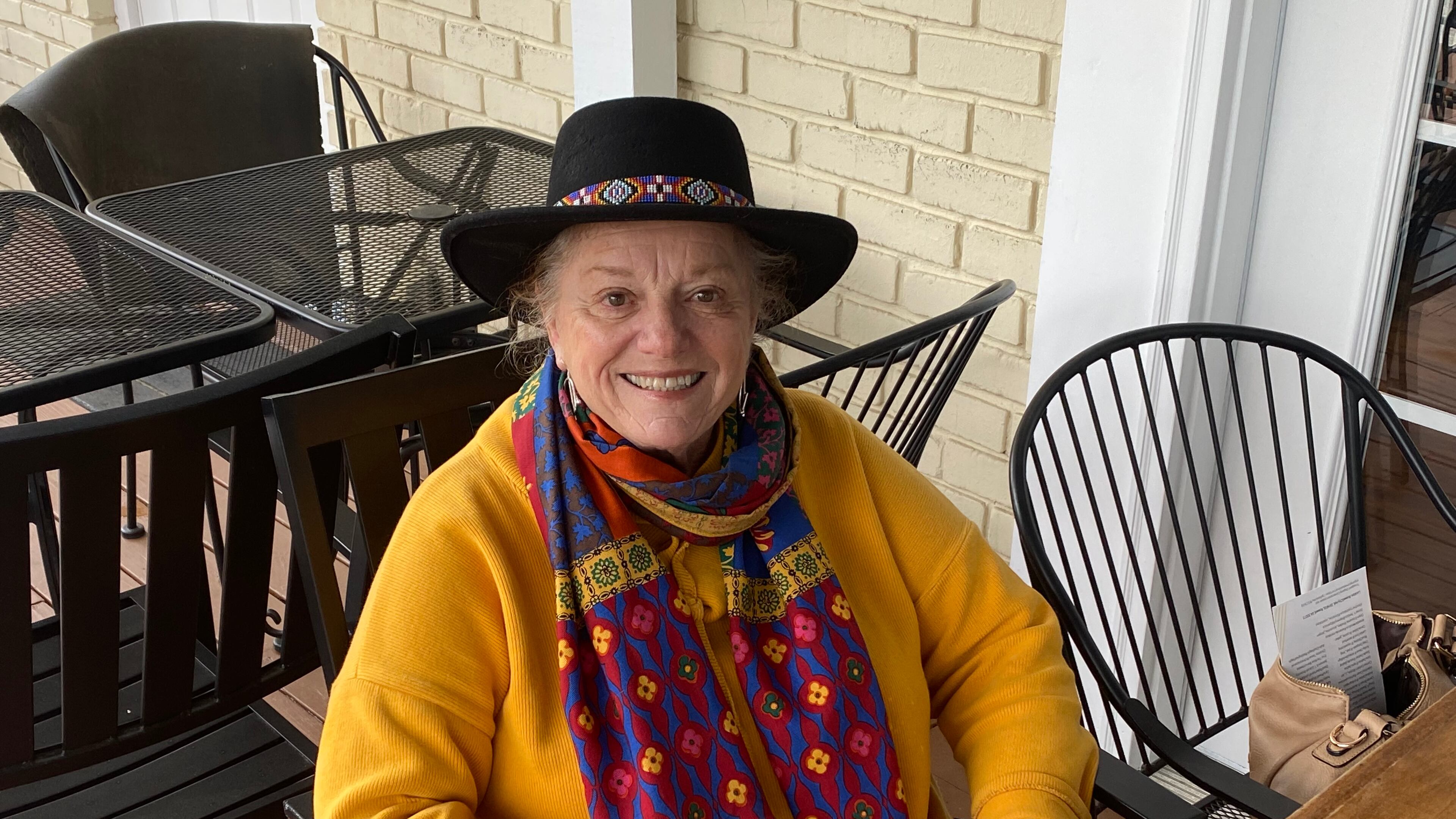 Janet Russell, 76, is a constant presence around town known for taking officials to task during public comment at city meetings, or elsewhere, when she believes they’re overspending or mismanaging projects. The California native moved to her Roswell home 49 years ago. Credit: Adrianne Murchison