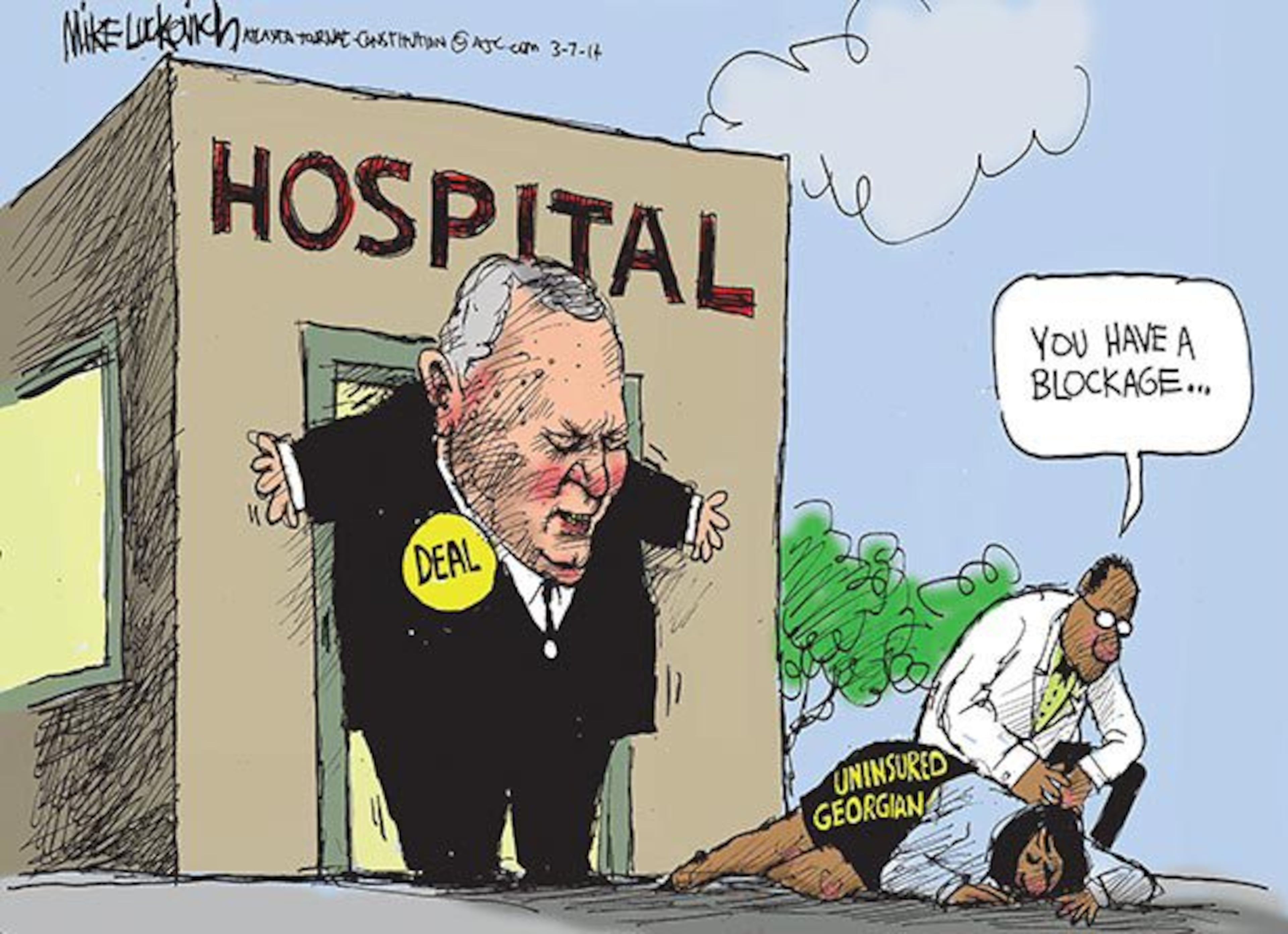 Mike Luckovich, editorial cartoonist for The Atlanta Journal-Constitution, won the Pulitzer Prize for Editorial Cartooning in 1995 and 2006.