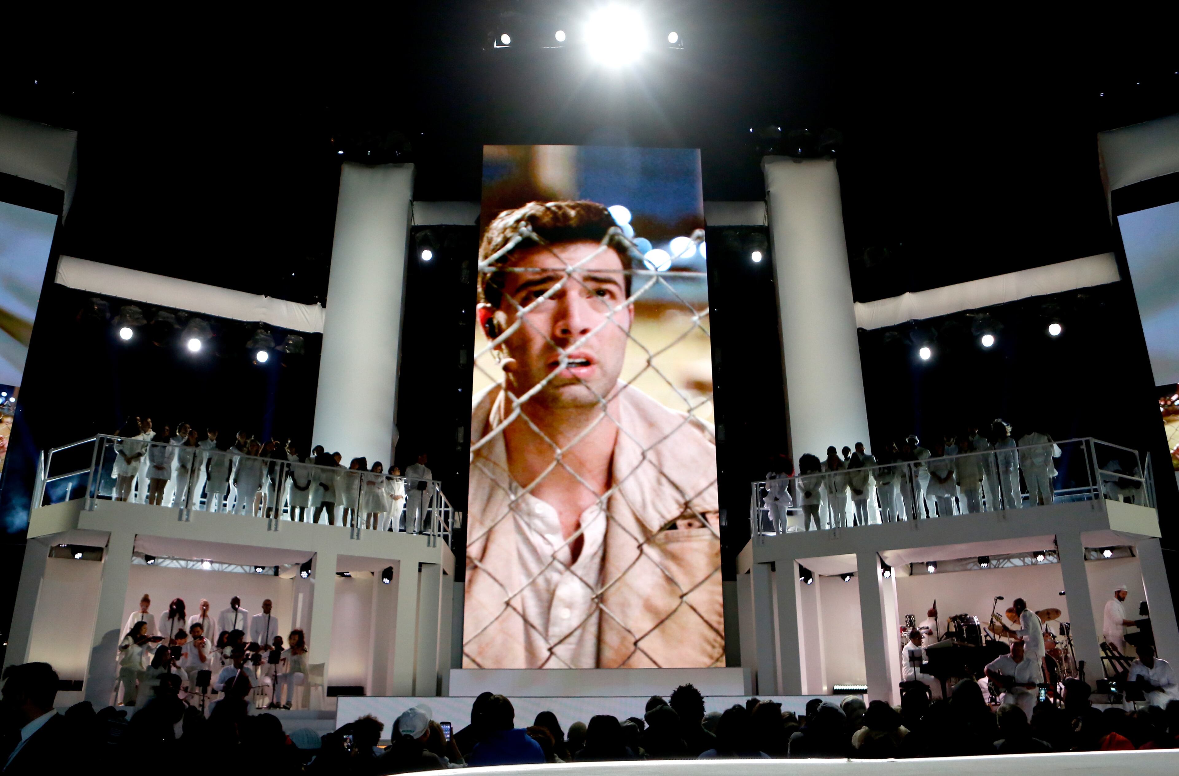 NEW ORLEANS, LOUISIANA - MARCH 20: The audience watches the performance in "The Passion", an epic musical event airing LIVE from New Orleans on FOX, at Woldenberg Park on March 20, 2016 in New Orleans, Louisiana. (Photo by Skip Bolen/Getty Images for dcp)