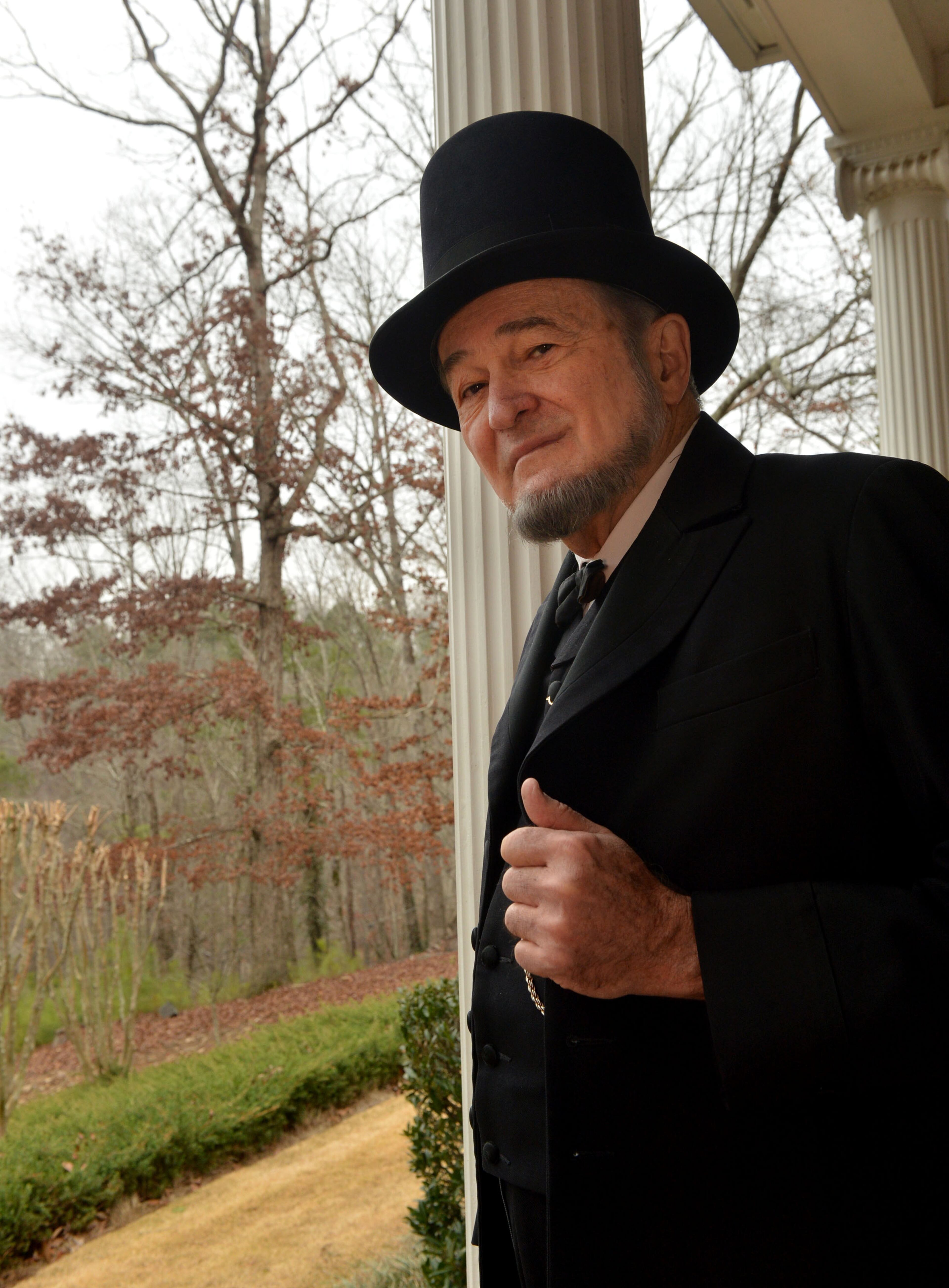 Gene Griessman, shown at his Sandy Springs home. Griessman is an Abraham Lincoln impersonator who gives performances as Lincoln around metro Atlanta and the country. An actor, playwright and scholar, Griessman will present "The Wit and Wisdom of Abraham Lincoln," a one-man shows where he impersonates Lincoln, at Northwest Unitarian Universalist Congregation in Sandy Springs Feb. 9.