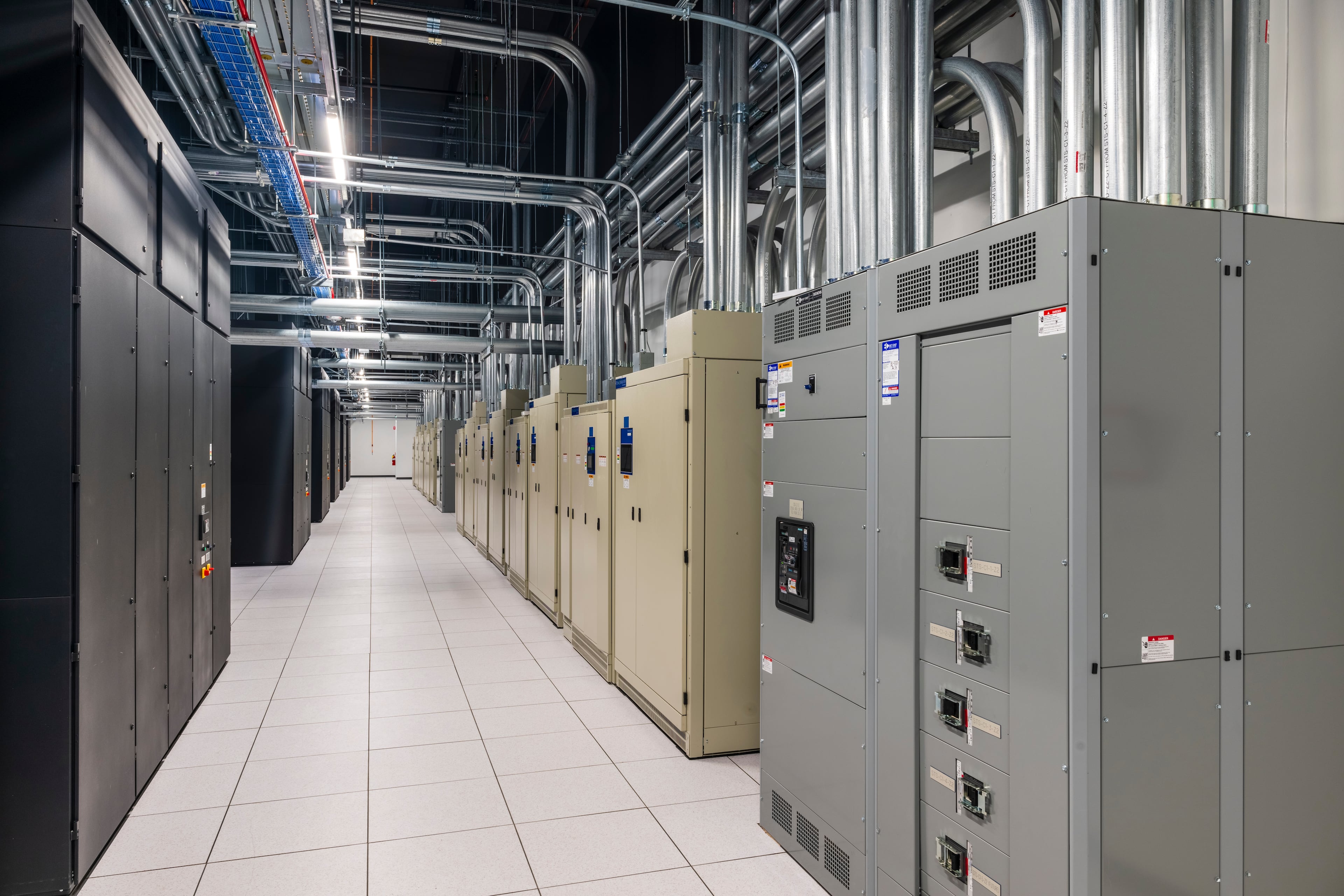 This is a computer room air handler hall within DataBank's ATL4 data center at 200 Selig Drive in south Fulton County. It is a cooling system to keep computer servers from overheating. (Courtesy of DataBank)