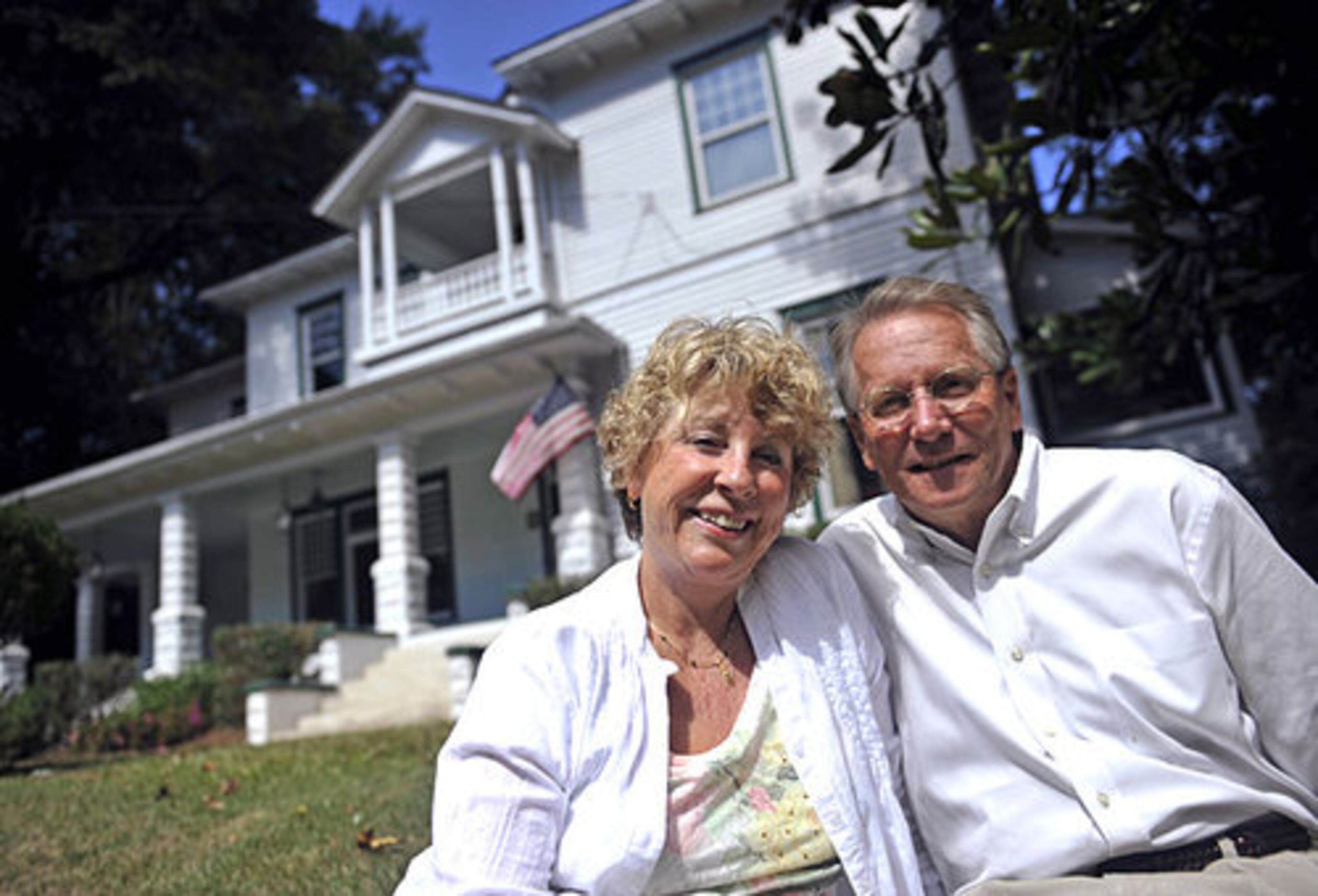 The home of Mayor Tommy Allegood, shown here with his wife Carol, was featured in the filming of the remake of Footloose.