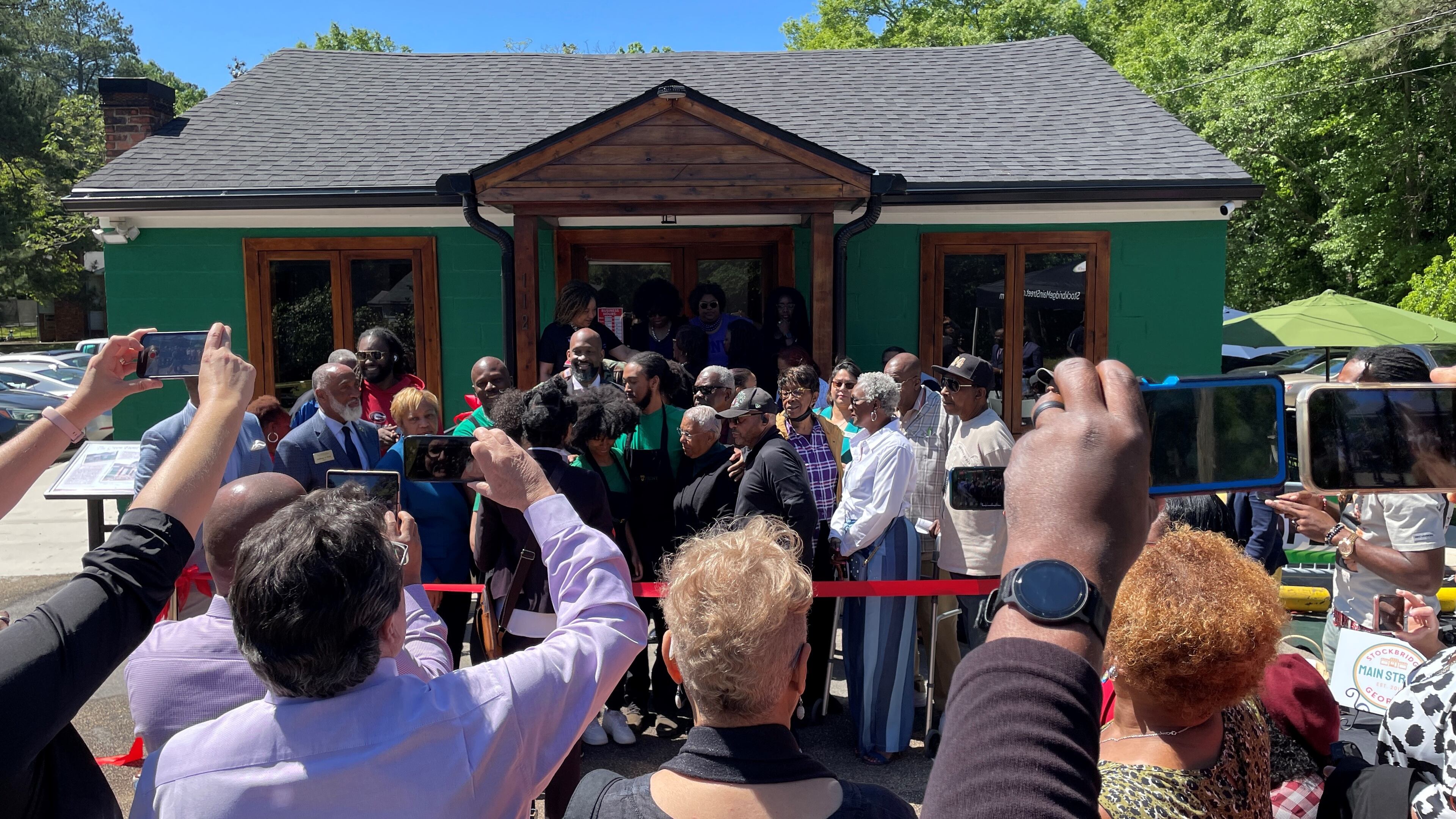 The Stockbridge community came out Monday for the official reopening of the the Green Front Cafe.
