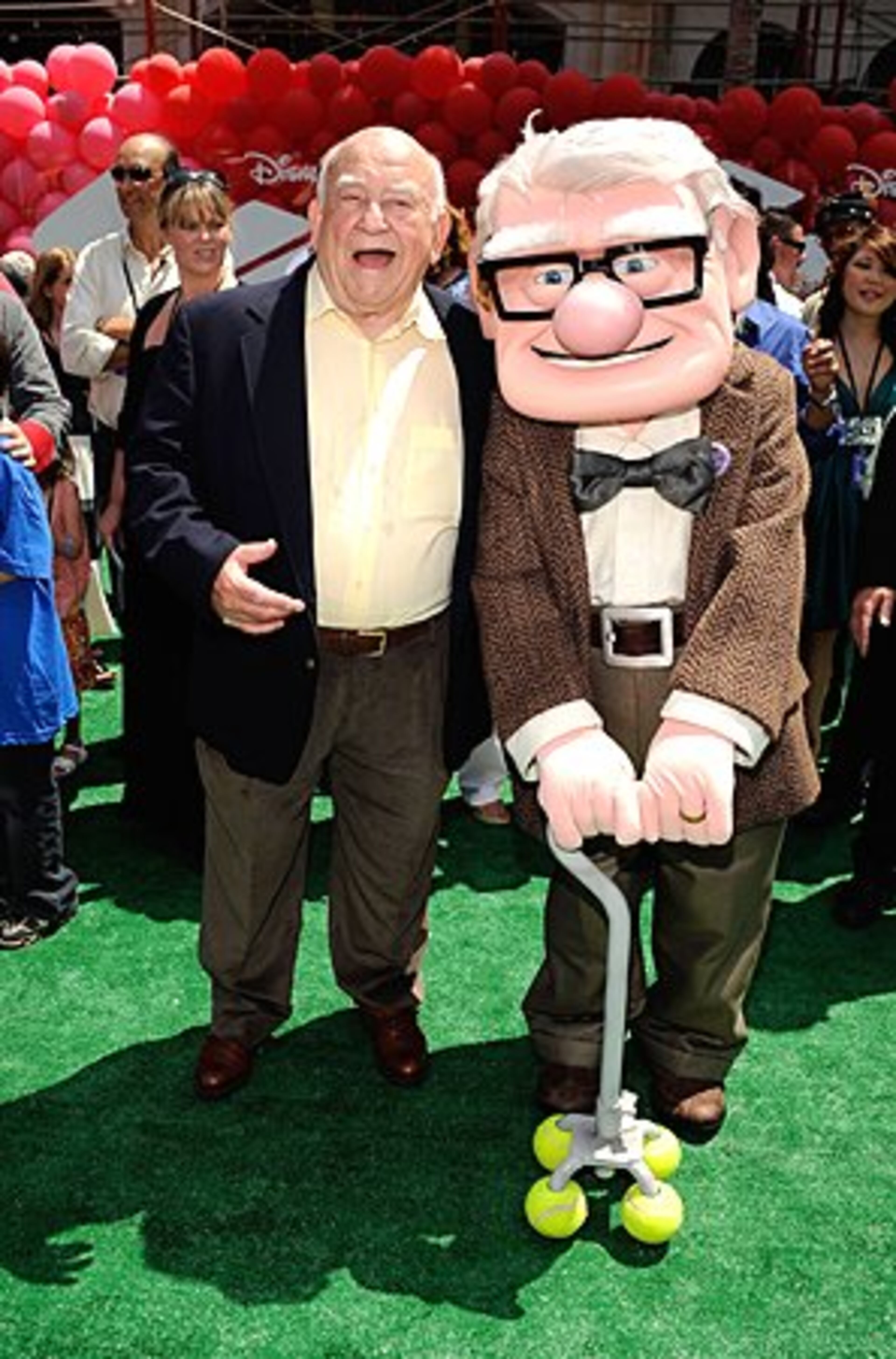 Actor Ed Asner who plays "Carl Fredricksen" arrives at the premiere.
