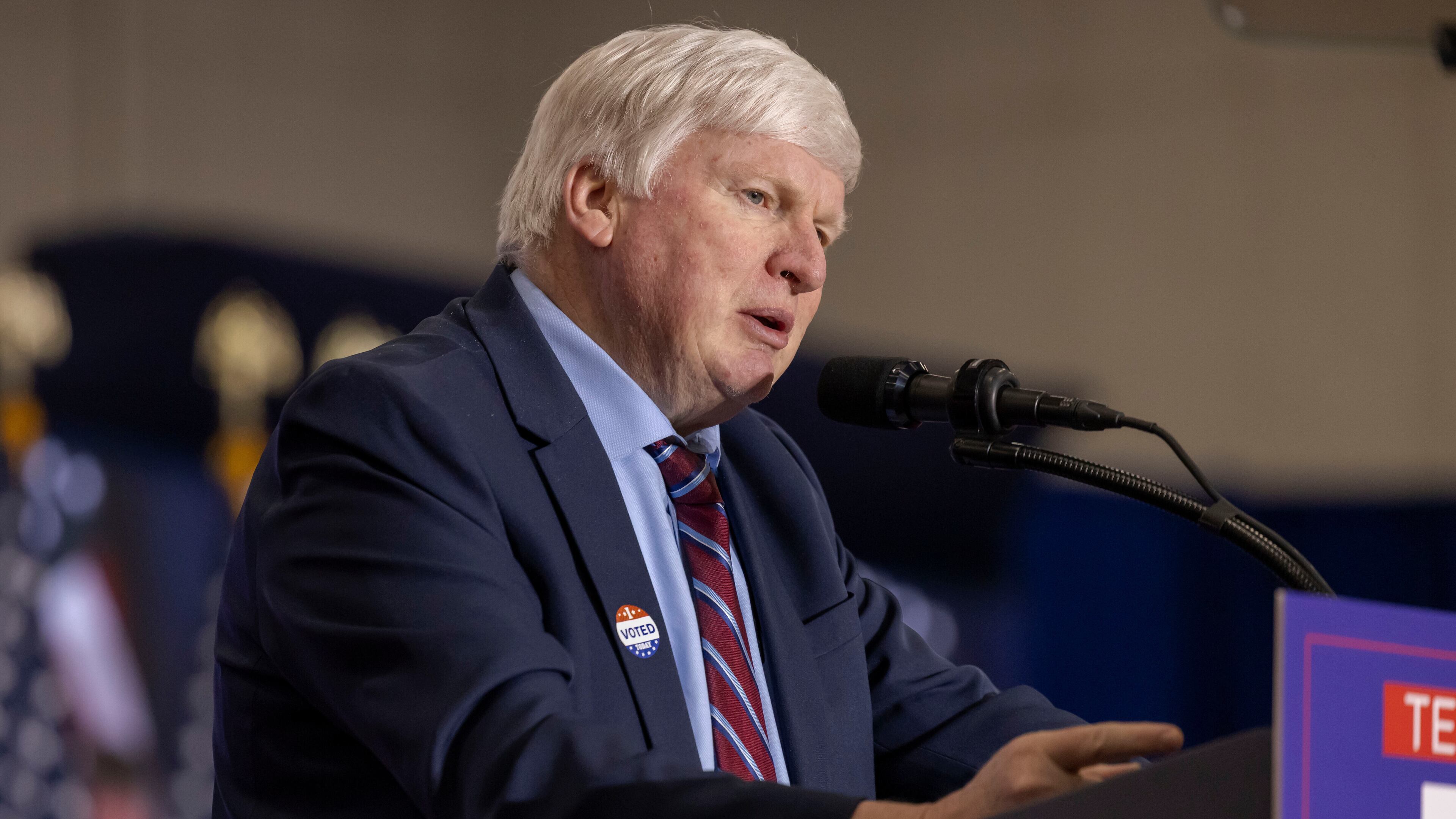 FILE - Rep. Glenn Grothman, R-Wis. speaks at a rally for Republican presidential candidate former President Donald Trump, April 2, 2024, in Green Bay, Wis. (AP Photo/Mike Roemer, File)