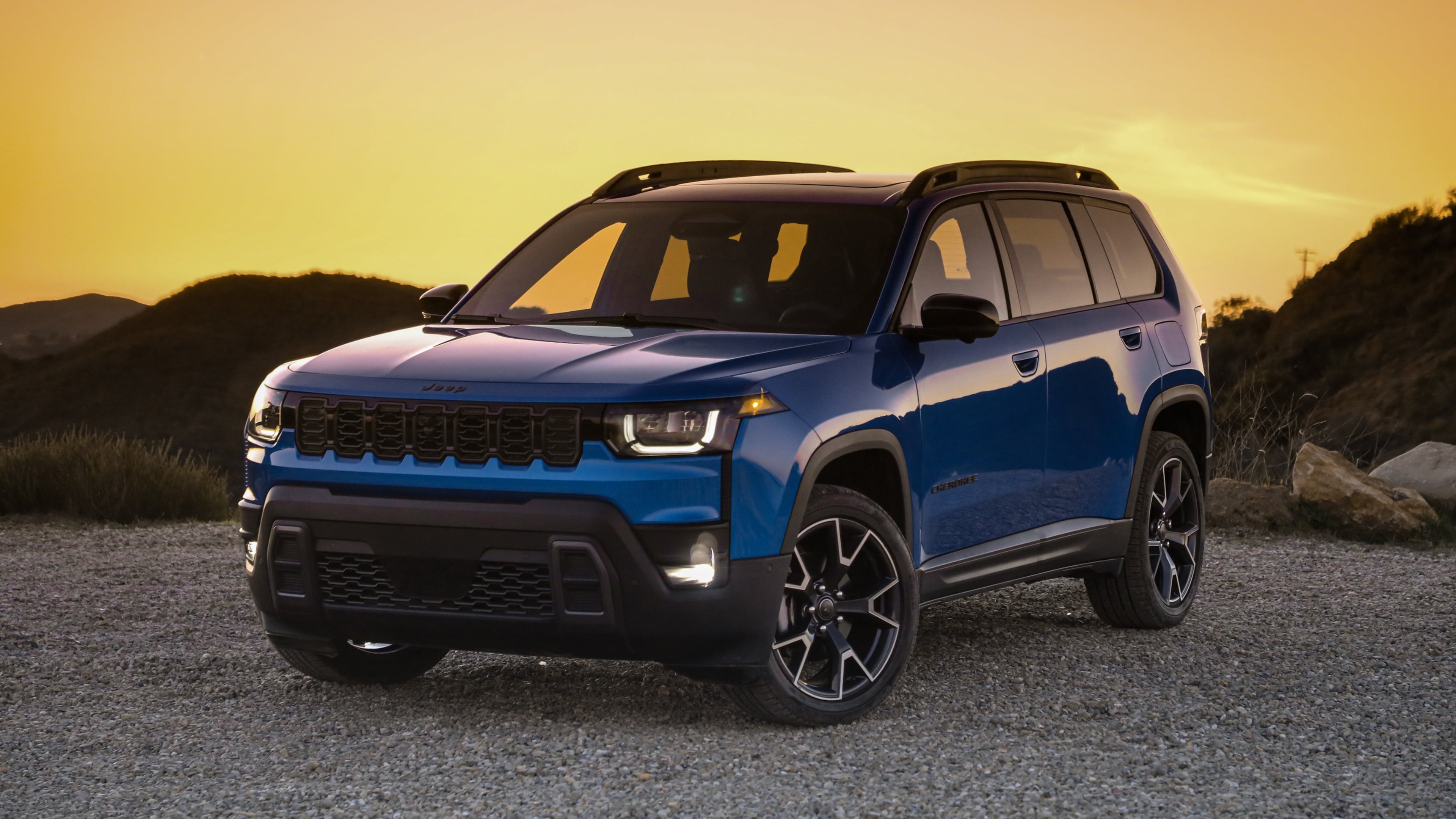 This photo provided by Jeep shows the 2026 Cherokee. Jeep's small SUV is all-new and comes with a standard hybrid powertrain that gets an EPA-estimated 37 mpg combined. (Courtesy of Stellantis via AP)