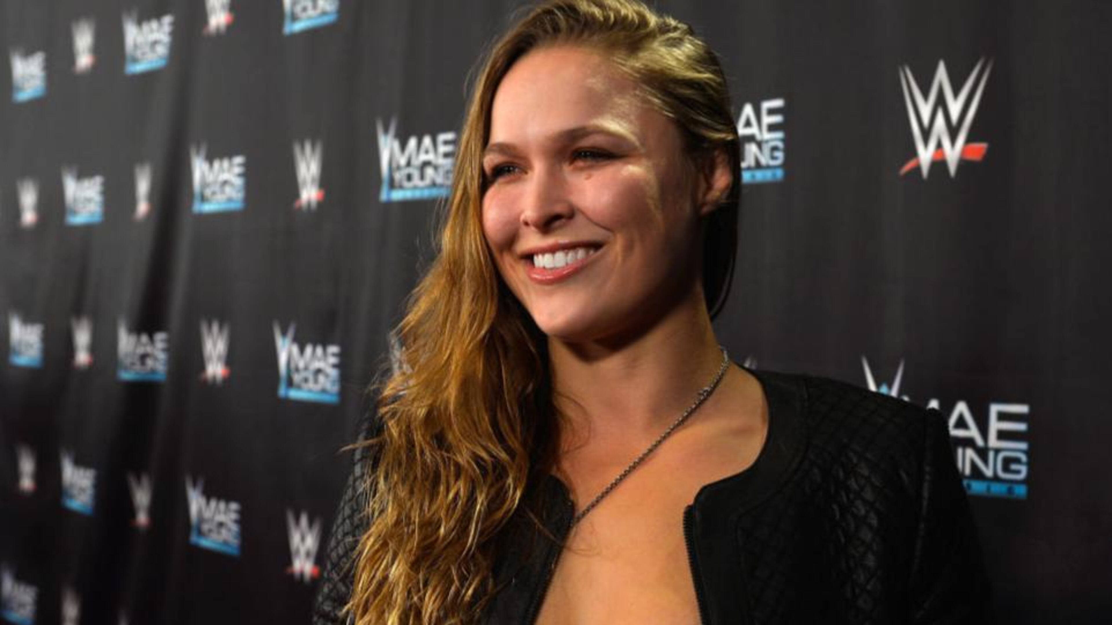 LAS VEGAS, NV - SEPTEMBER 12: MMA fighter Ronda Rousey appears on the red carpet of the WWE Mae Young Classic on September 12, 2017 in Las Vegas, Nevada. (Photo by Bryan Steffy/Getty Images for WWE)