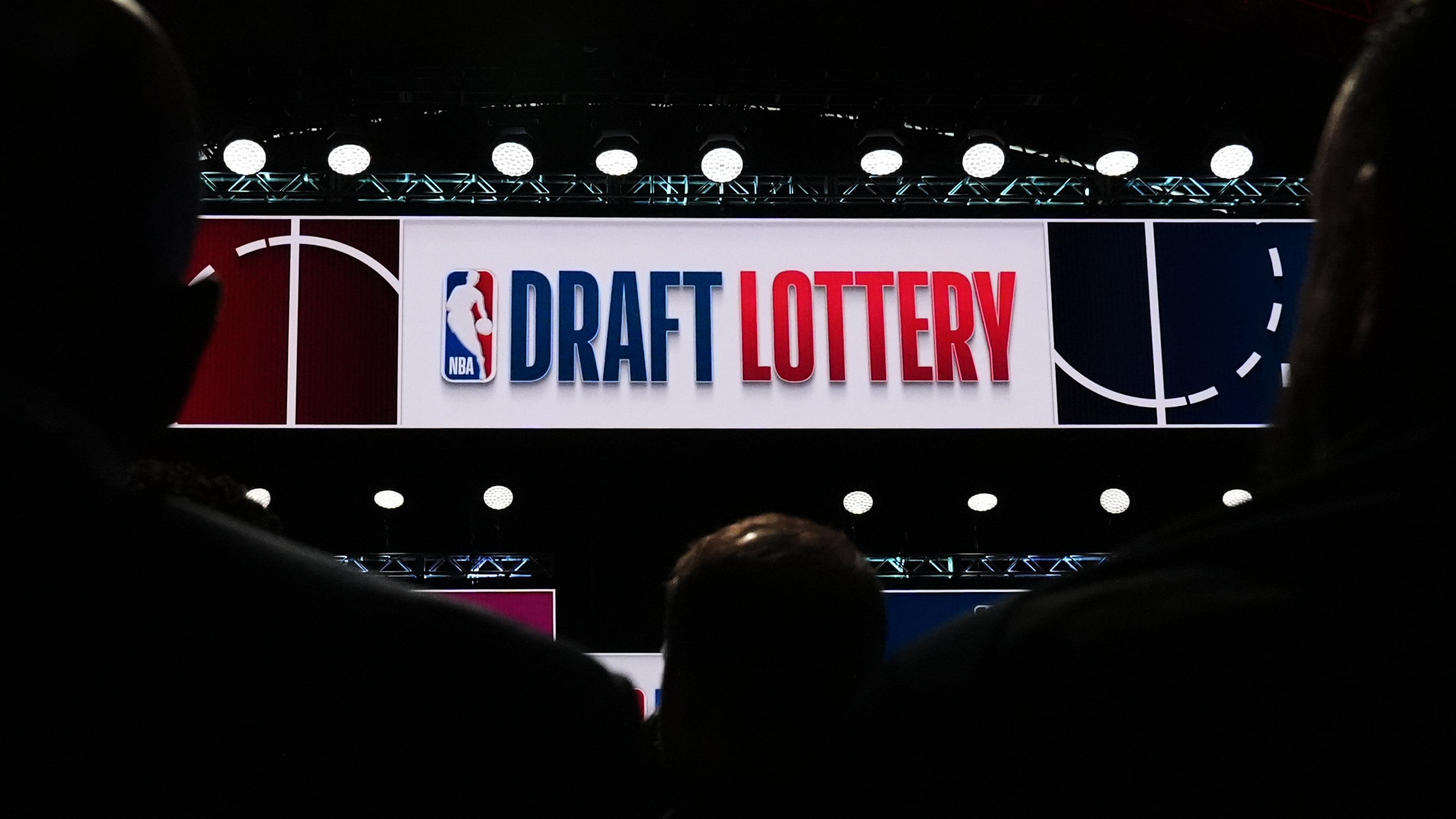 People attend the NBA basketball draft lottery in Chicago, Sunday, May 10, 2026. (AP Photo/Nam Y. Huh)