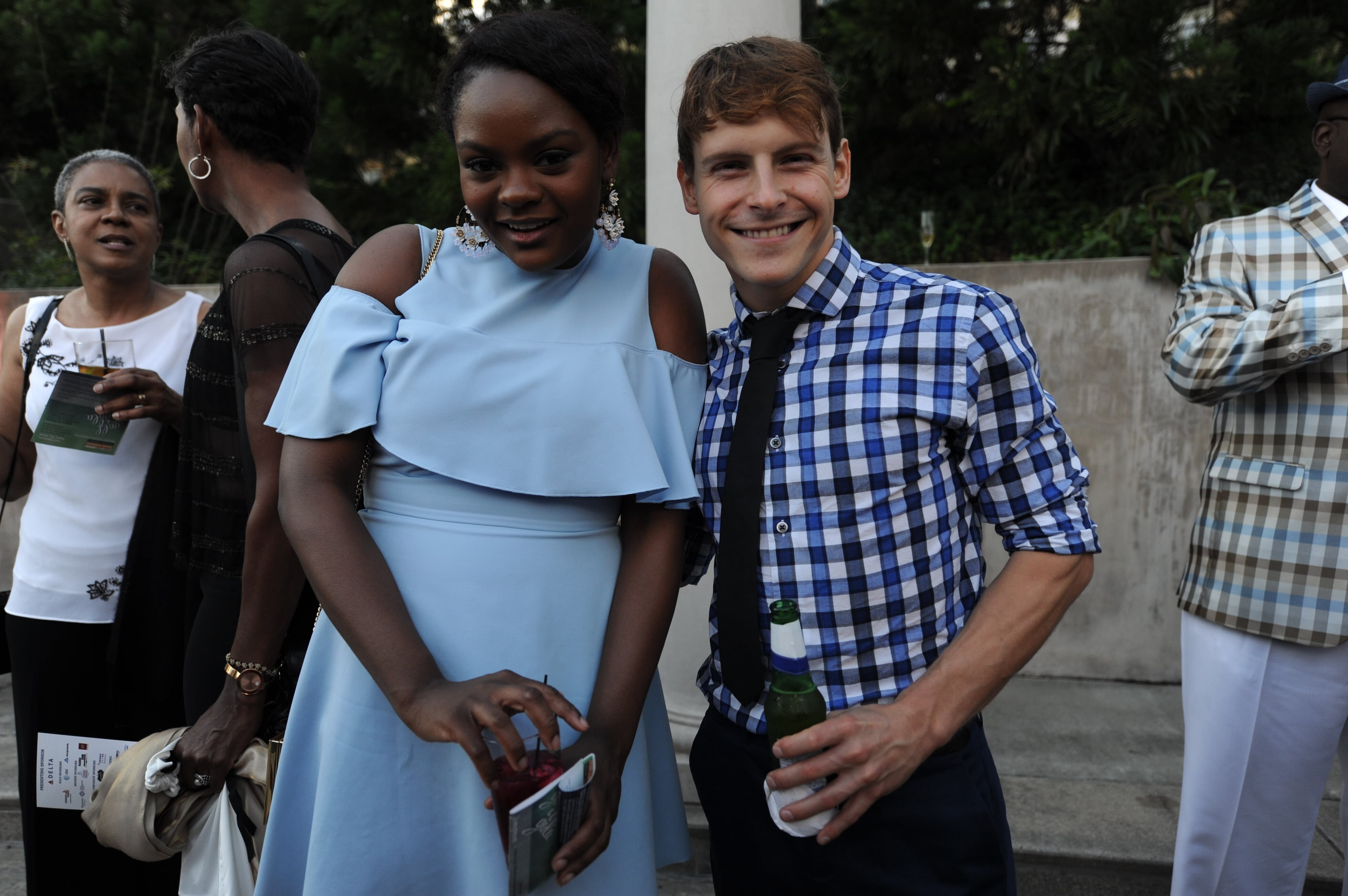 Actors Shanice Williams and Chris Silcox at Saturday’s party benefiting True Colors Theatre Company.