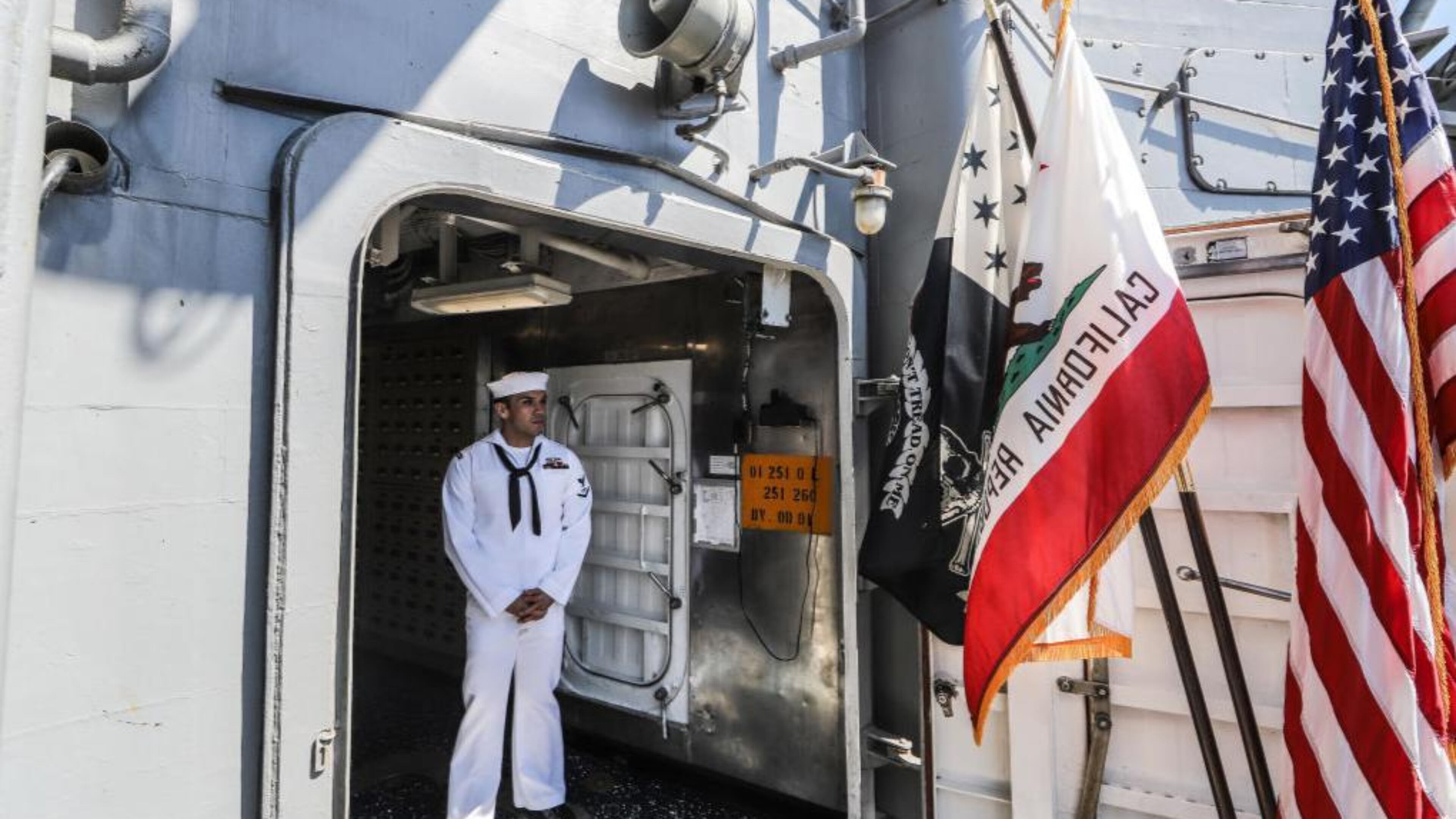A U.S. Navy officer on duty onboard an aircraft carrier. A metro Atlanta sailor and Morehouse College graduate, Lt. j.g. Asante McCalla, has been missing from the U.S.S. Lake Erie since Sunday morning. A search is underway.