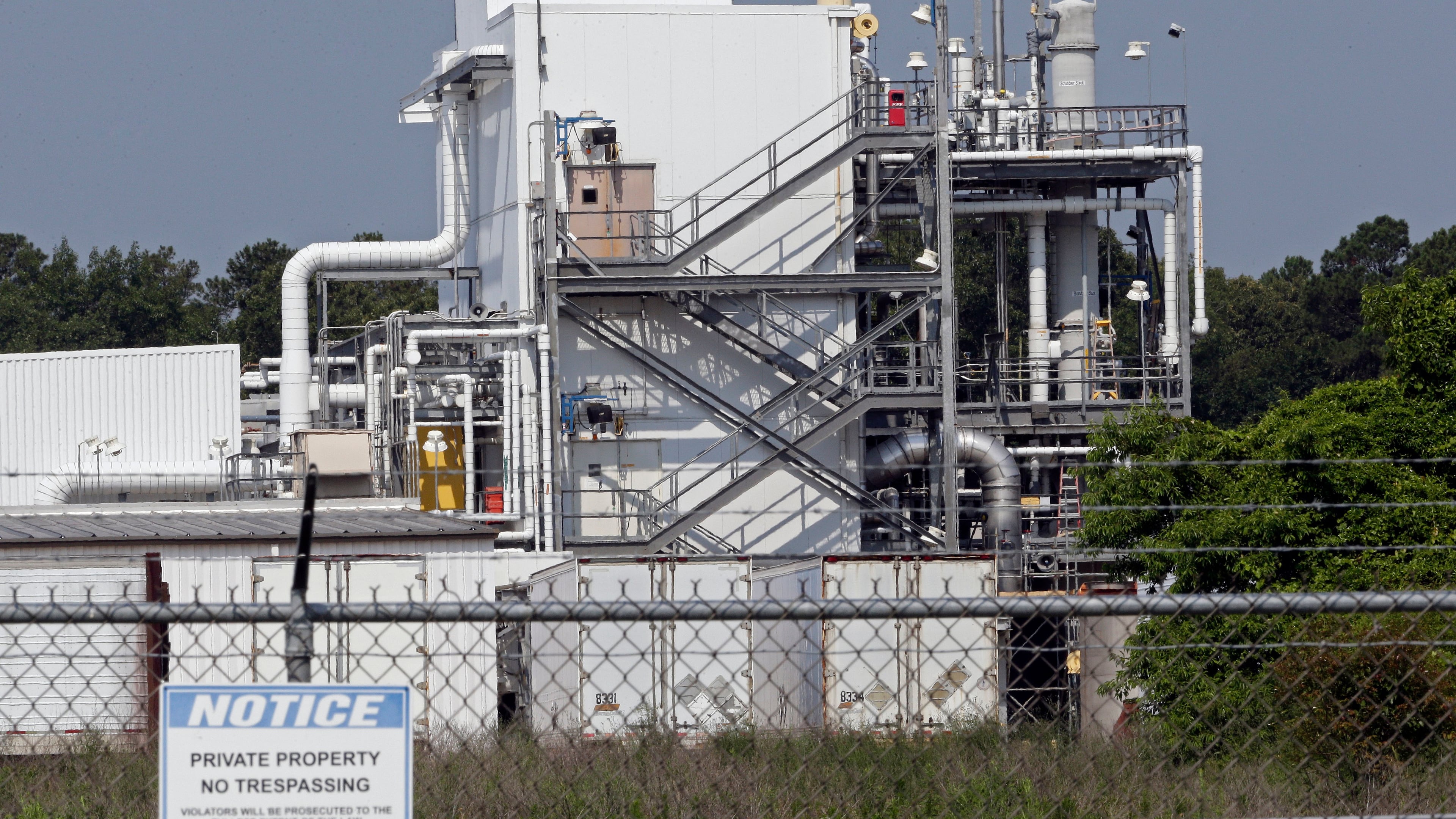 FILE - The Chemours Company's PPA facility at the Fayetteville Works plant near Fayetteville, N.C., June 15, 2018. (AP Photo/Gerry Broome, File)