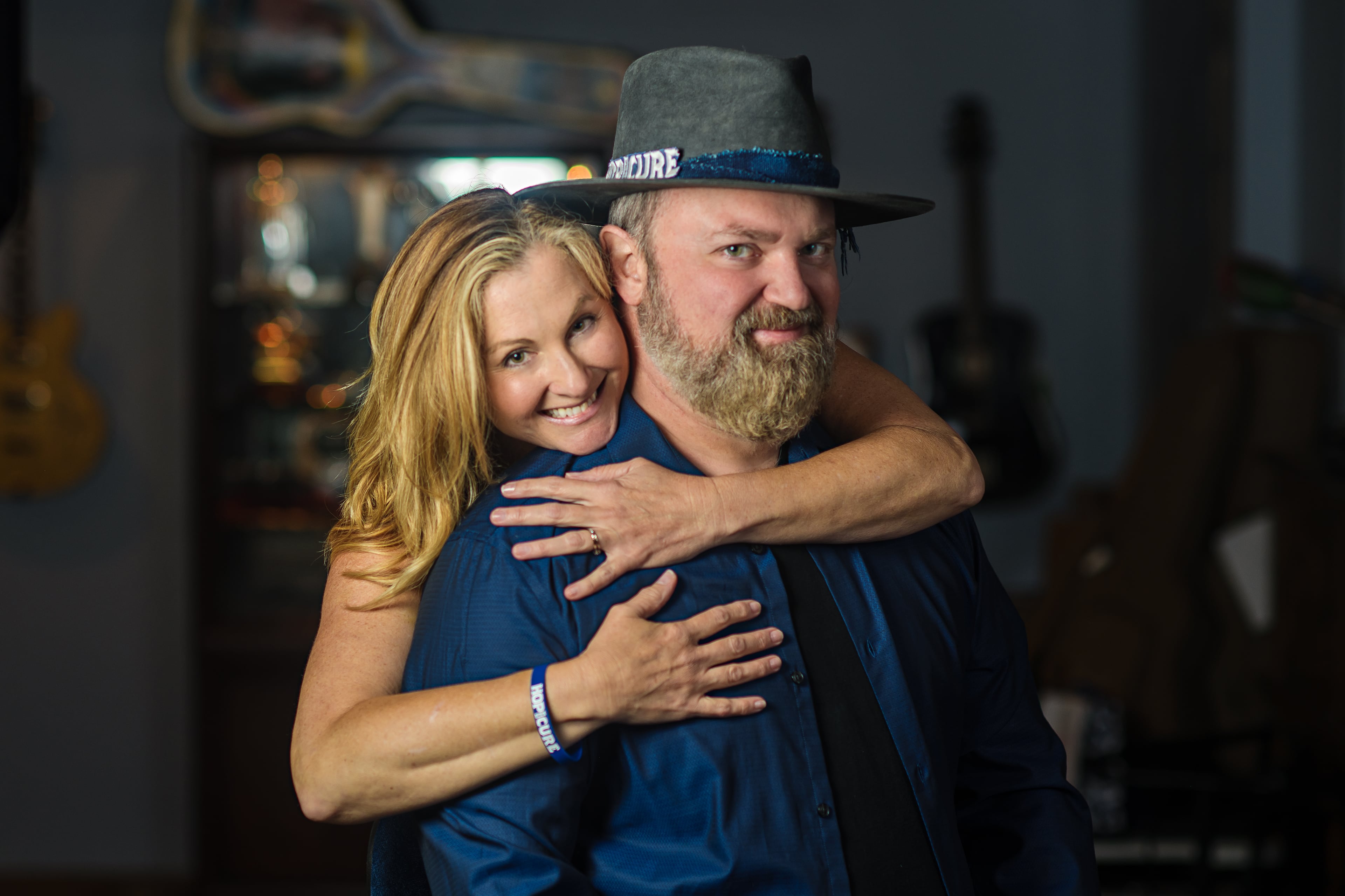 John Driskell Hopkins, who is suffering from ALS, calls his wife, Jennifer, "a rock" who has been a key driver making his Hop on a Cure Foundation successful. (Courtesy of Jolie Loren Rizzi)