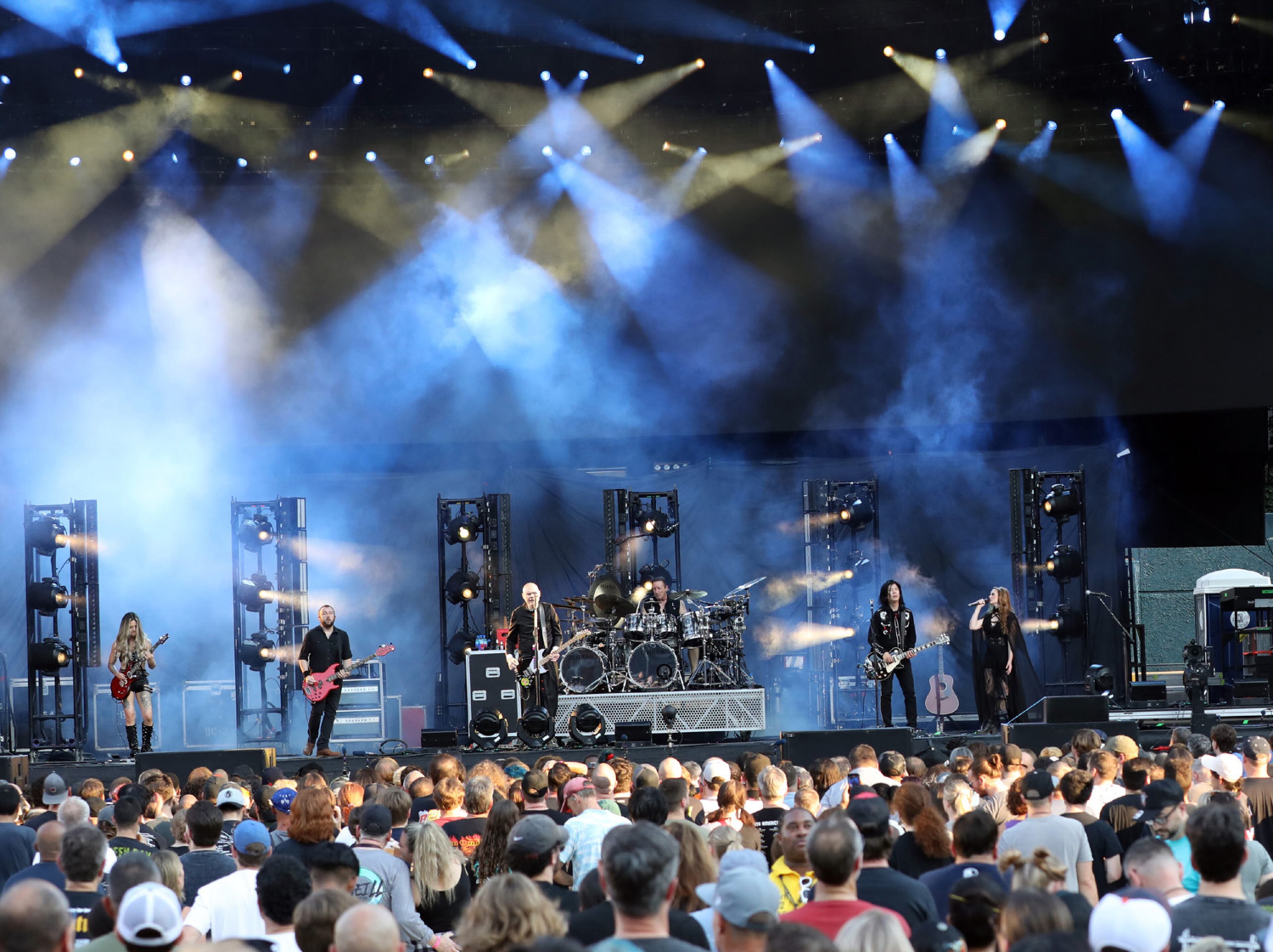 Green Day brought their Saviors Tour to Truist Park on Wednesday, August 28, 2024. Opening acts were Smashing Pumpkins, Rancid, The Linda Lindas and Paradox..
Robb Cohen for the Atlanta Journal-Constitution