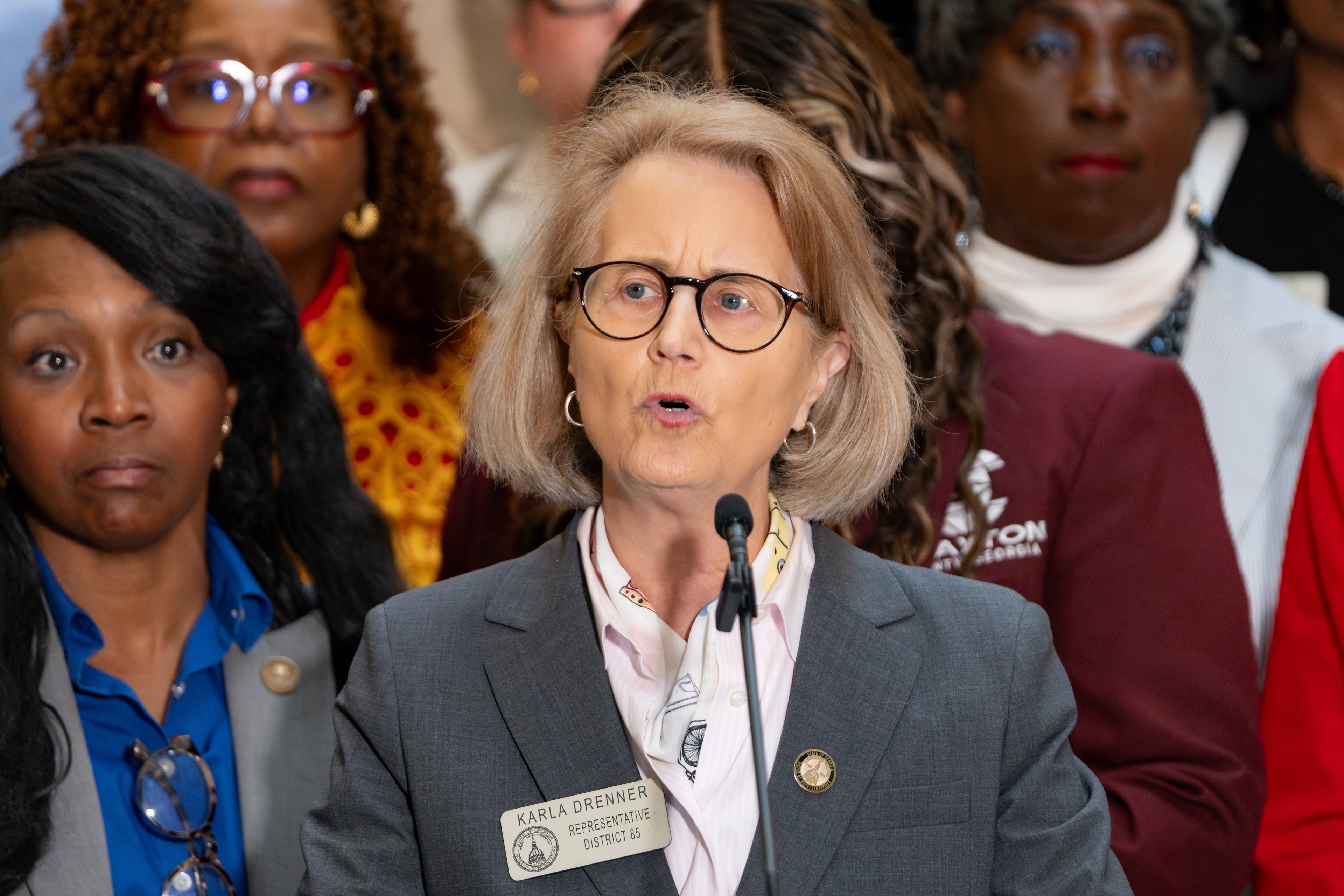 State Rep. Karla Drenner, seen here at a news conference at the state Capitol in March. (Ben Hendren for the AJC)
