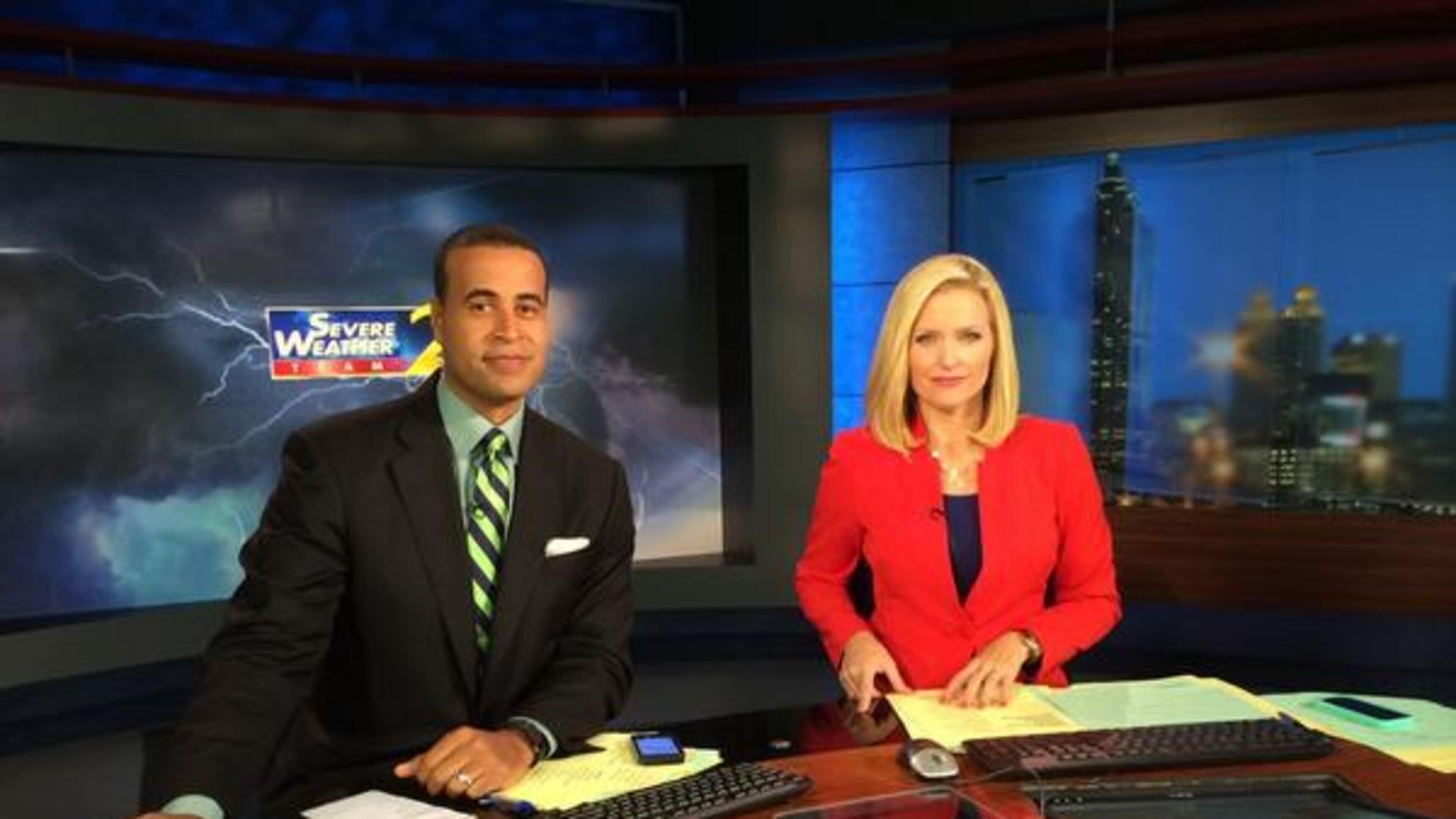 Fred Blankenship (left) and Linda Stouffer (right) garner some of the highest local TV news ratings in town. CREDIT: WSB-TV
