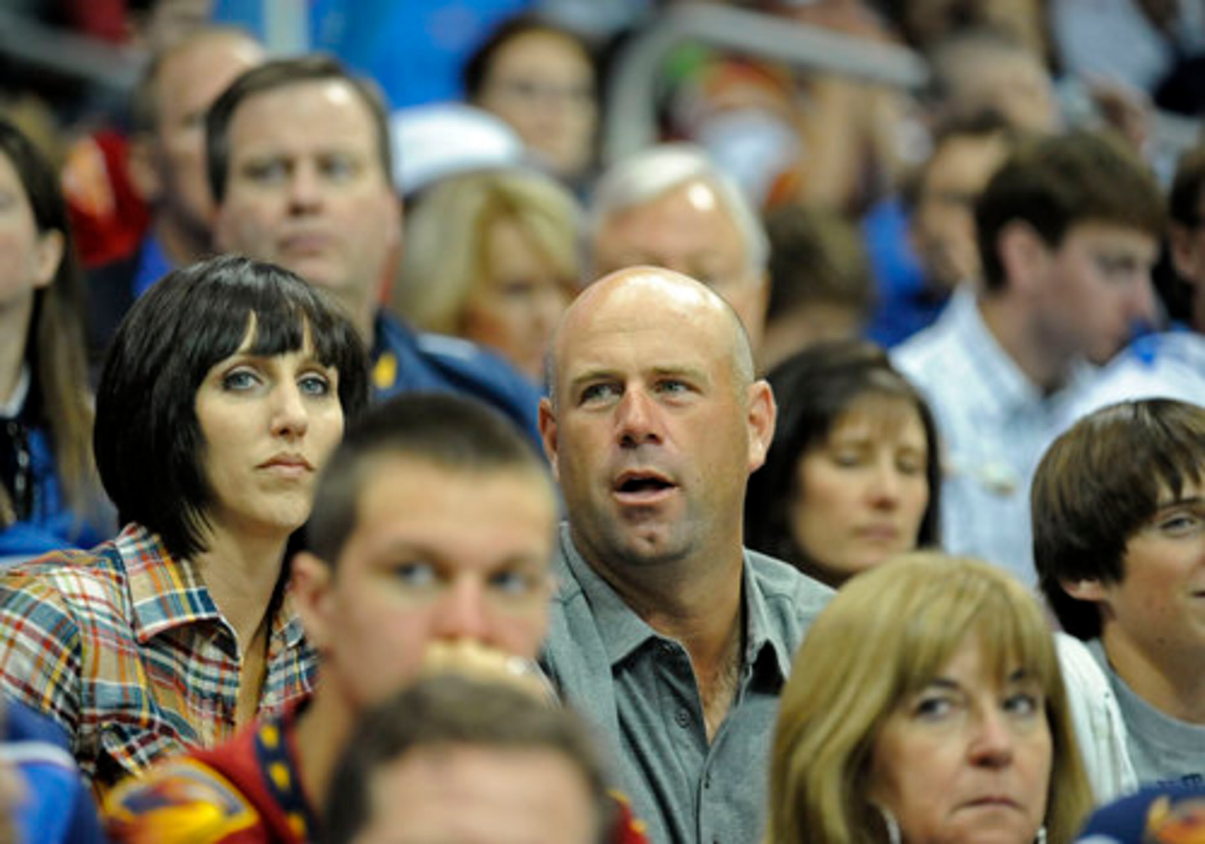 PGA golfer Stewart Cink watches the season opener.