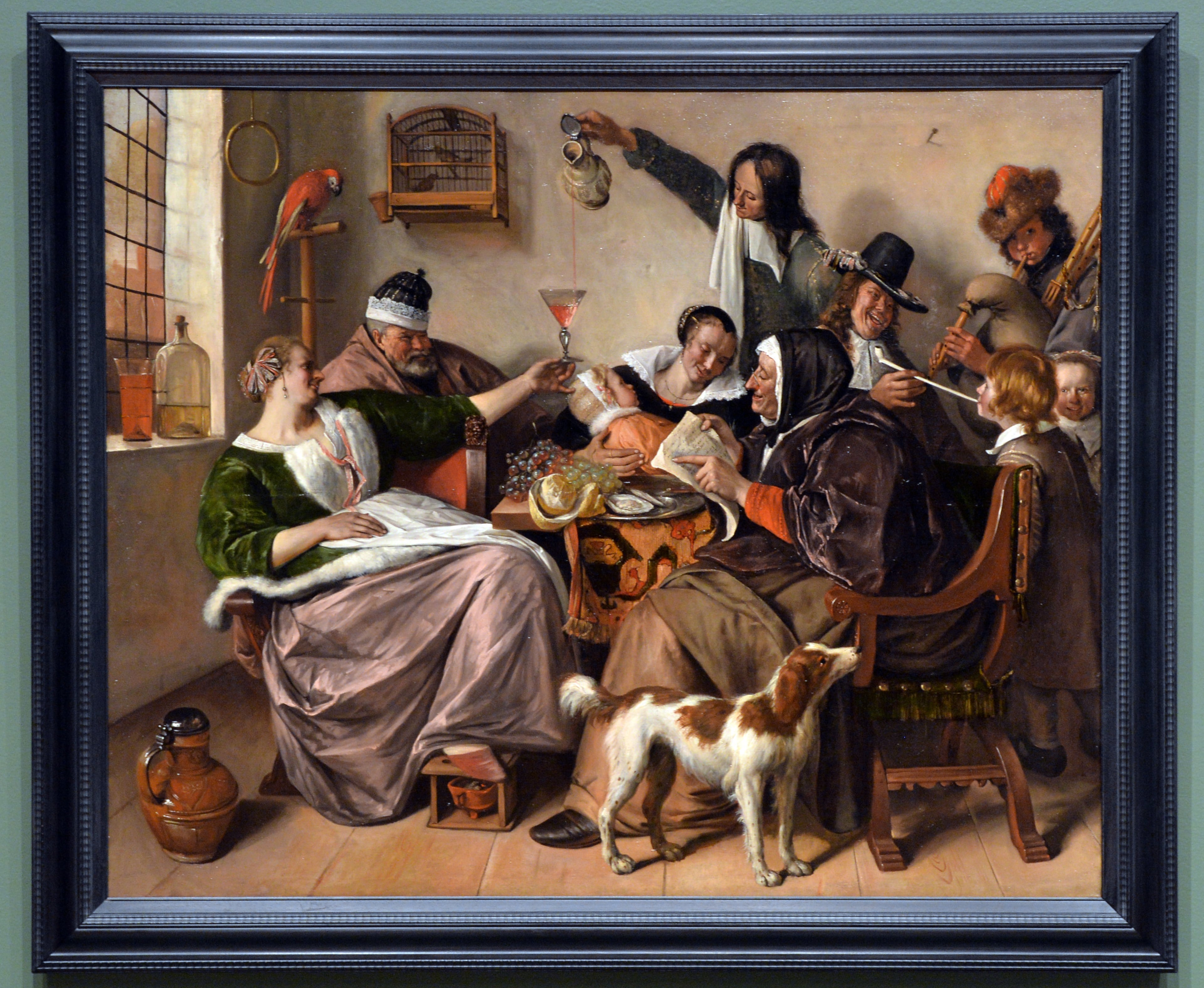 "As the Old Sing, So Twitter the Young", ca. 1668-1670, by Jan Steen, from "Girl with a Pearl Earring: Dutch Paintings from the Mauritshuis," which will open June 23 at the High Museum of Art. The exhibition focuses on Dutch Golden Age painters, including Vermeer, Rembrandt, Frans Hals and Jan Steen.