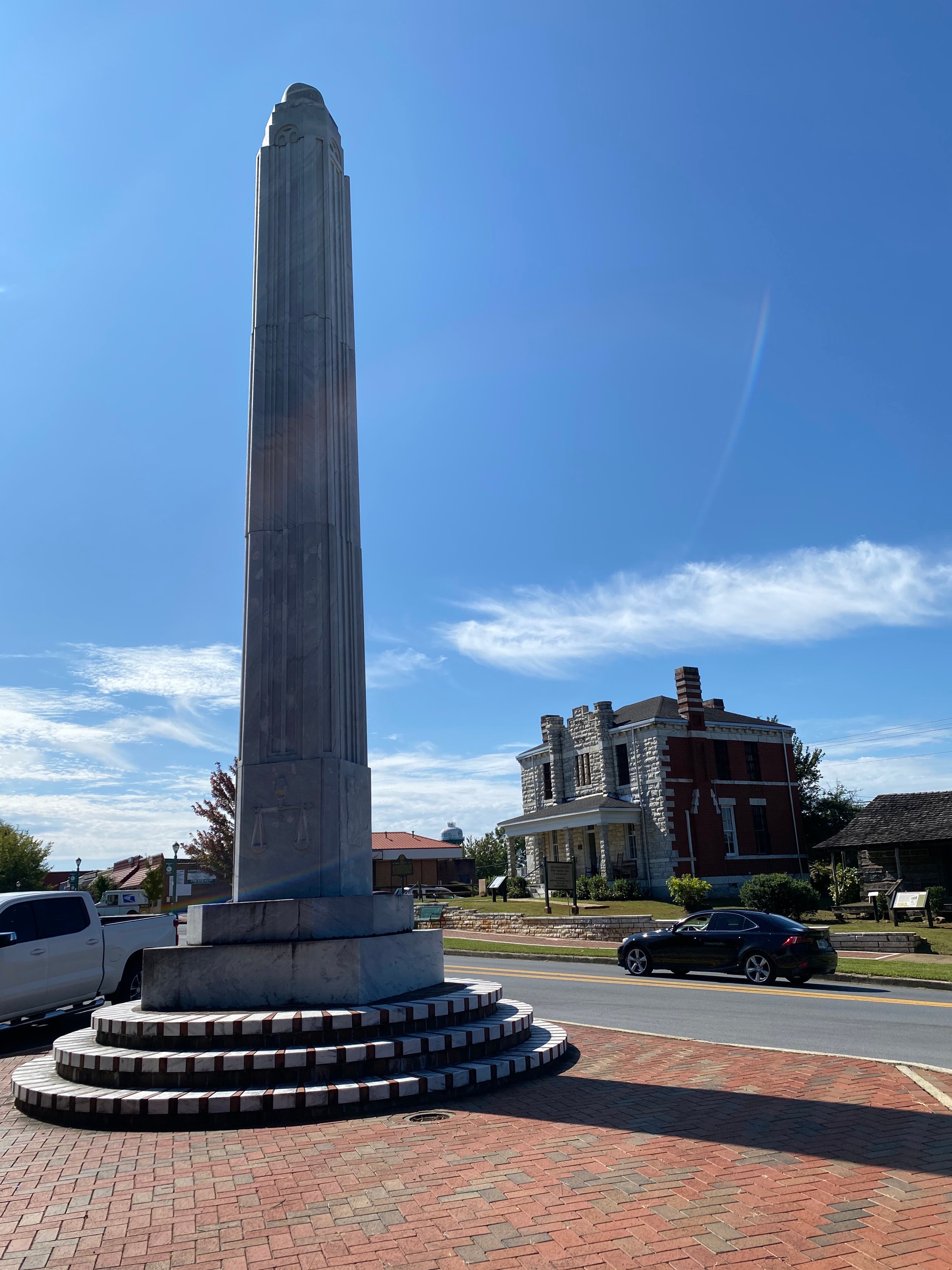 The 38-foot Oglethorpe Monument was set atop Mt. Oglethorpe in Pickens County in 1930, the year that the Appalachian Trial opened. In 1999, it was moved 10 miles away to its present location in Jasper.
Courtesy of Doug Cumming