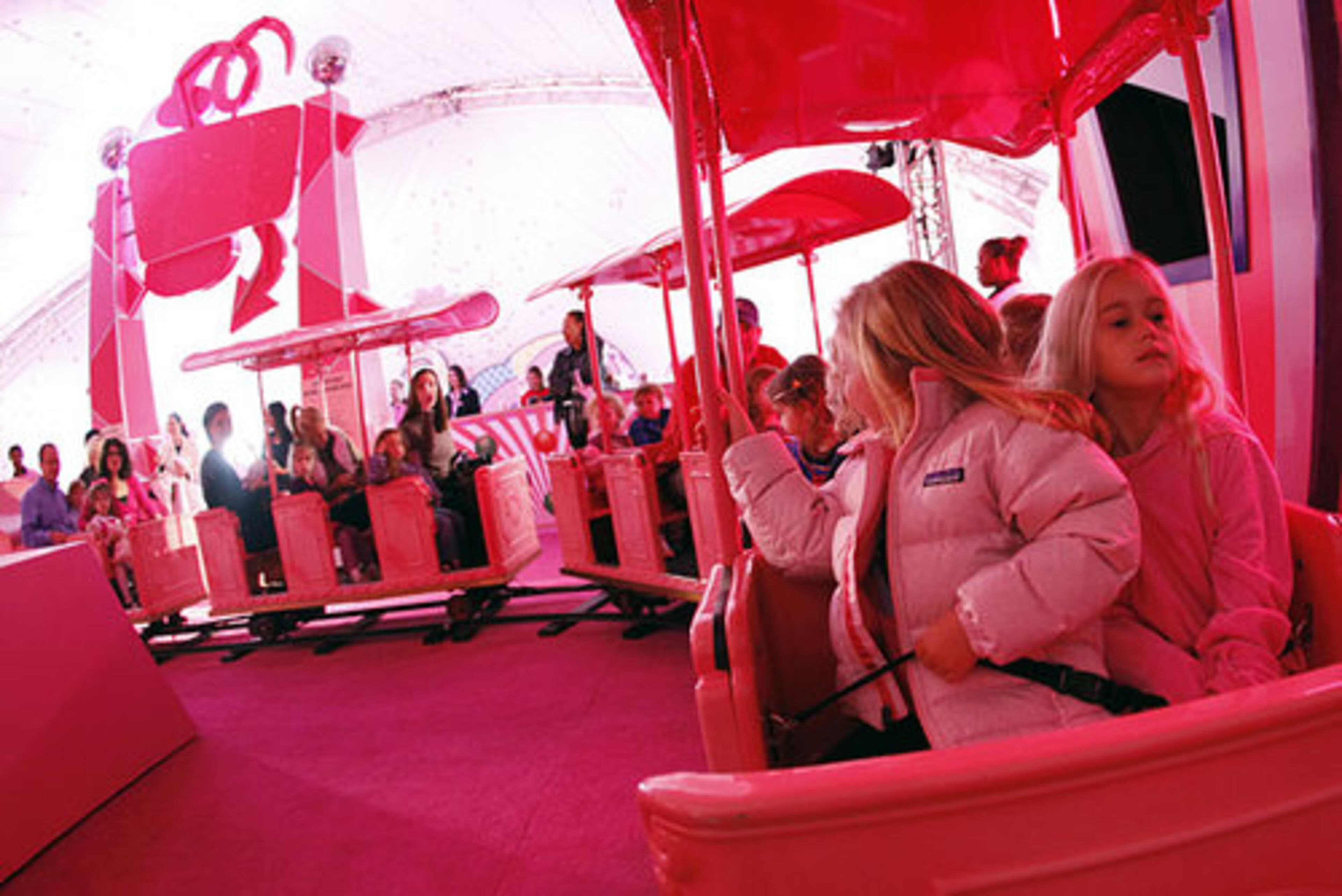 The Pink Pig takes off for the first time since opening to the public for the season Saturday morning.