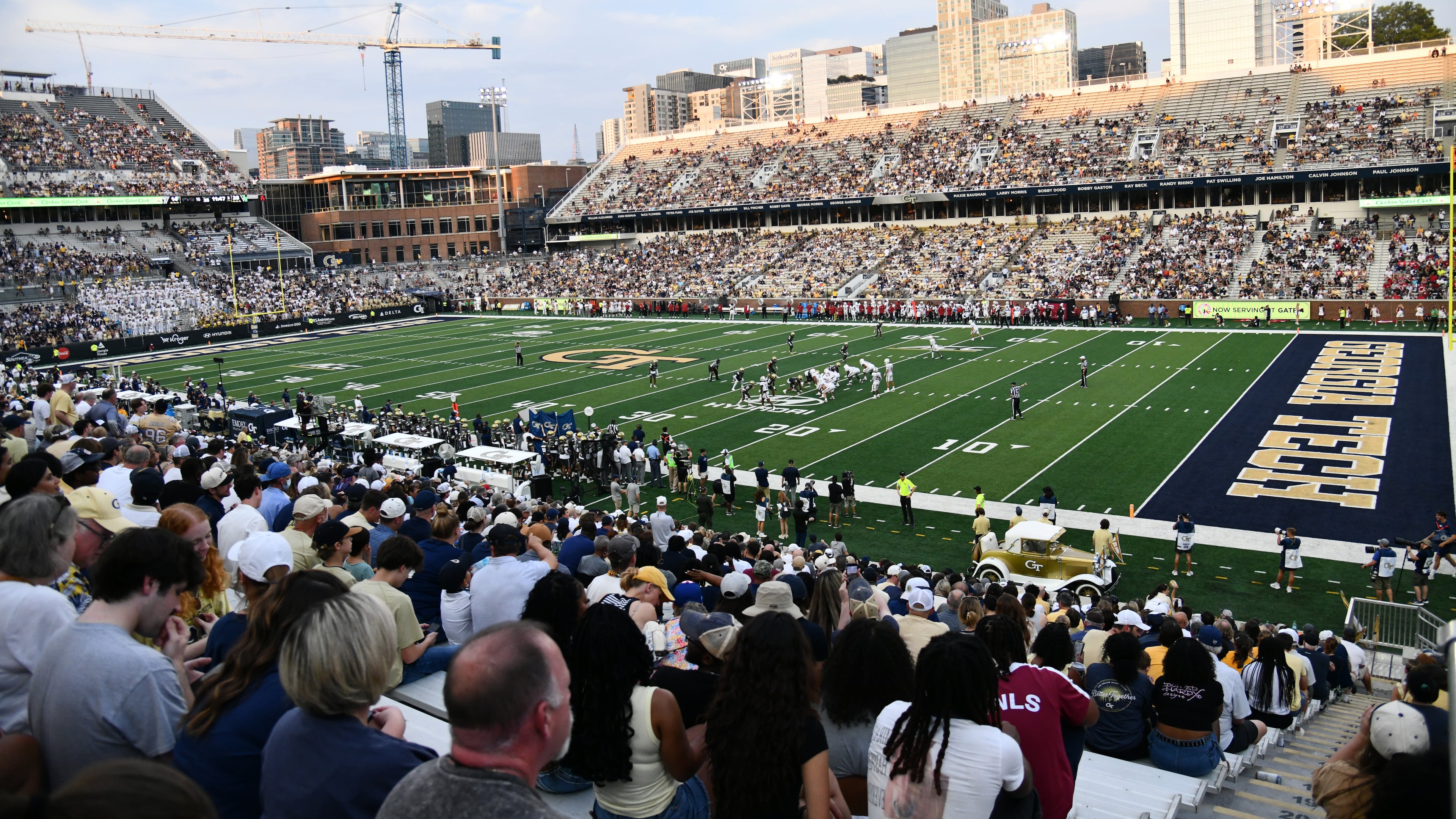 Fans watch Georgia Tech battle Temple at Bobby Dodd Stadium on Saturday, Sept. 20, 2025, in Atlanta. (Hyosub Shin/AJC)