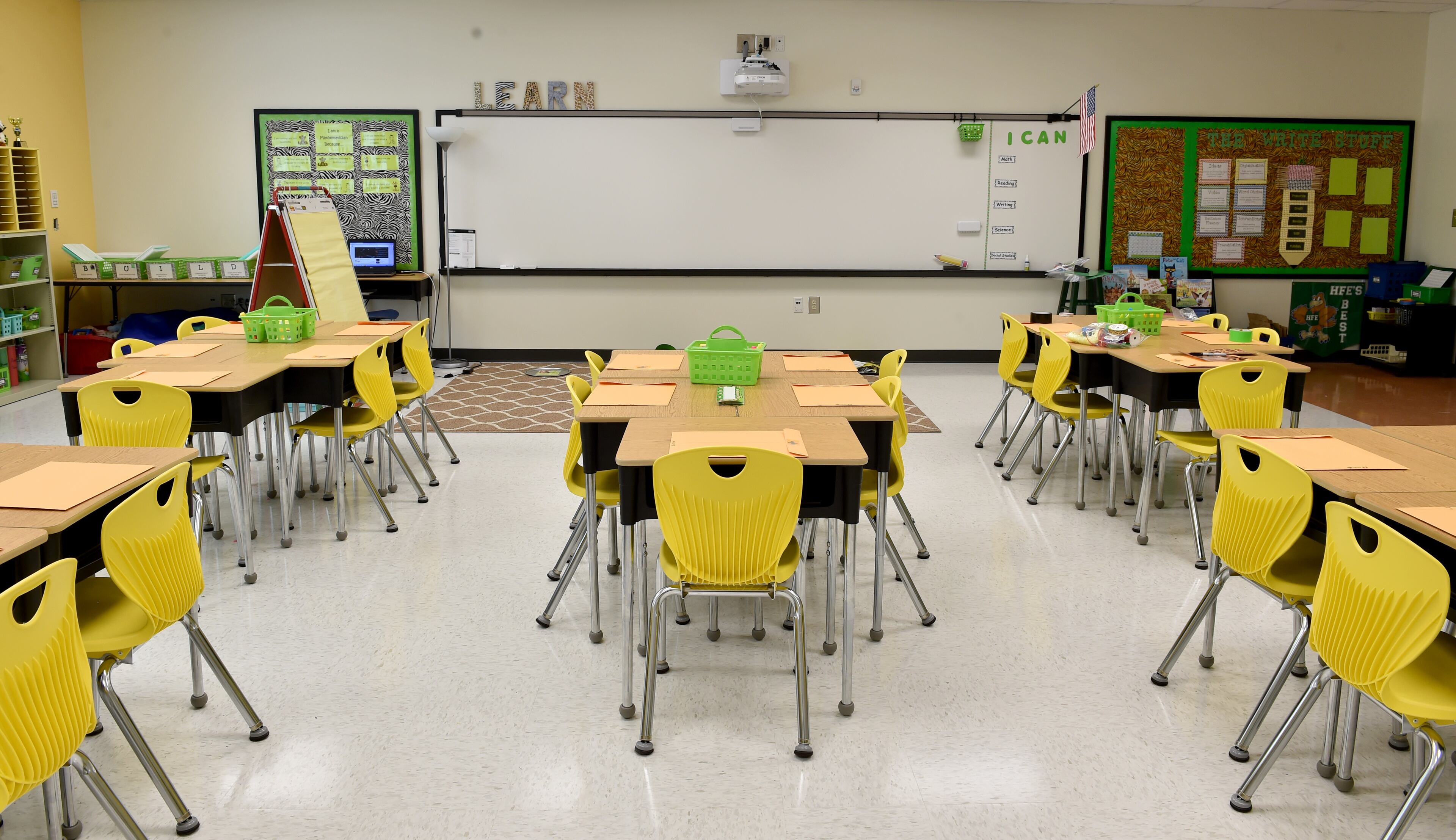 A second grade classroom at the new Heards Ferry Elementary School.