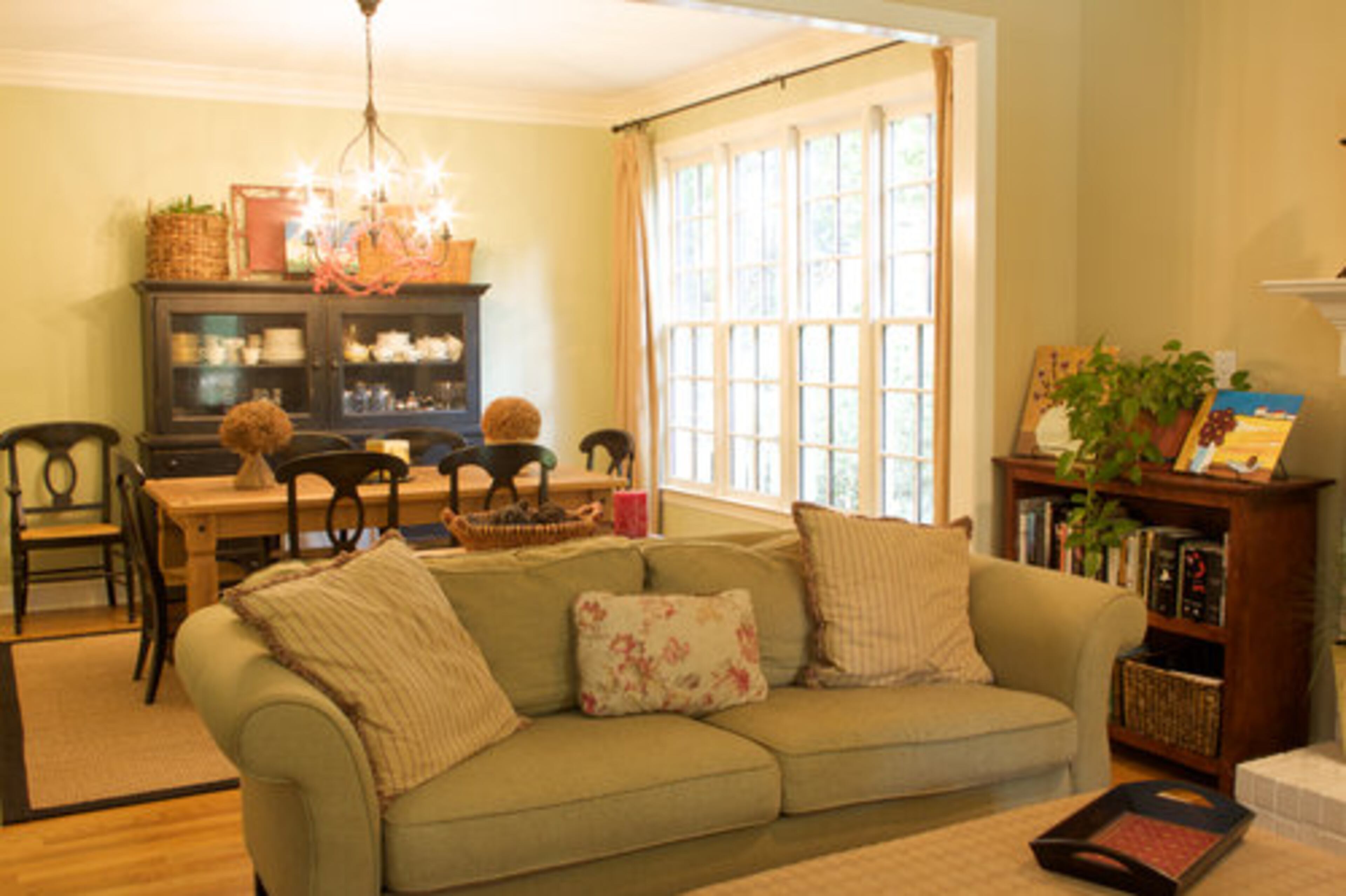 "I think most people come in the house and say that it is inviting and seems like a 'lived-in' house," Laura Strickland says. "It's colorful, warm and comfortable, and friends are not afraid to sit on the furniture. It makes me happy every day that I'm in it."