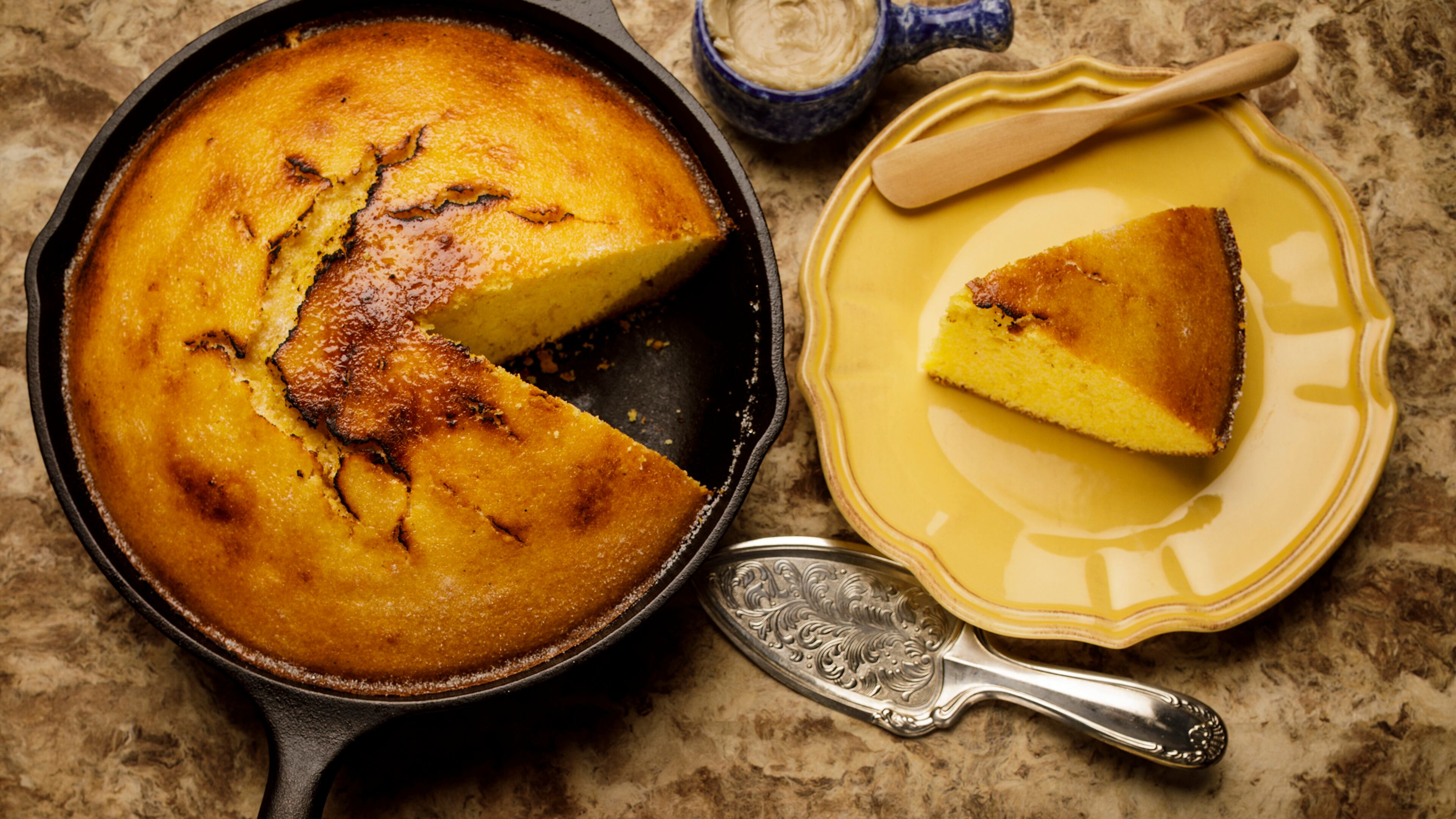 Bruleed cornbread from Zynodoa restaurant in Virginia, photographed in the Los Angeles Times studio. (Ricardo DeAratanha/Los Angeles Times/TNS)