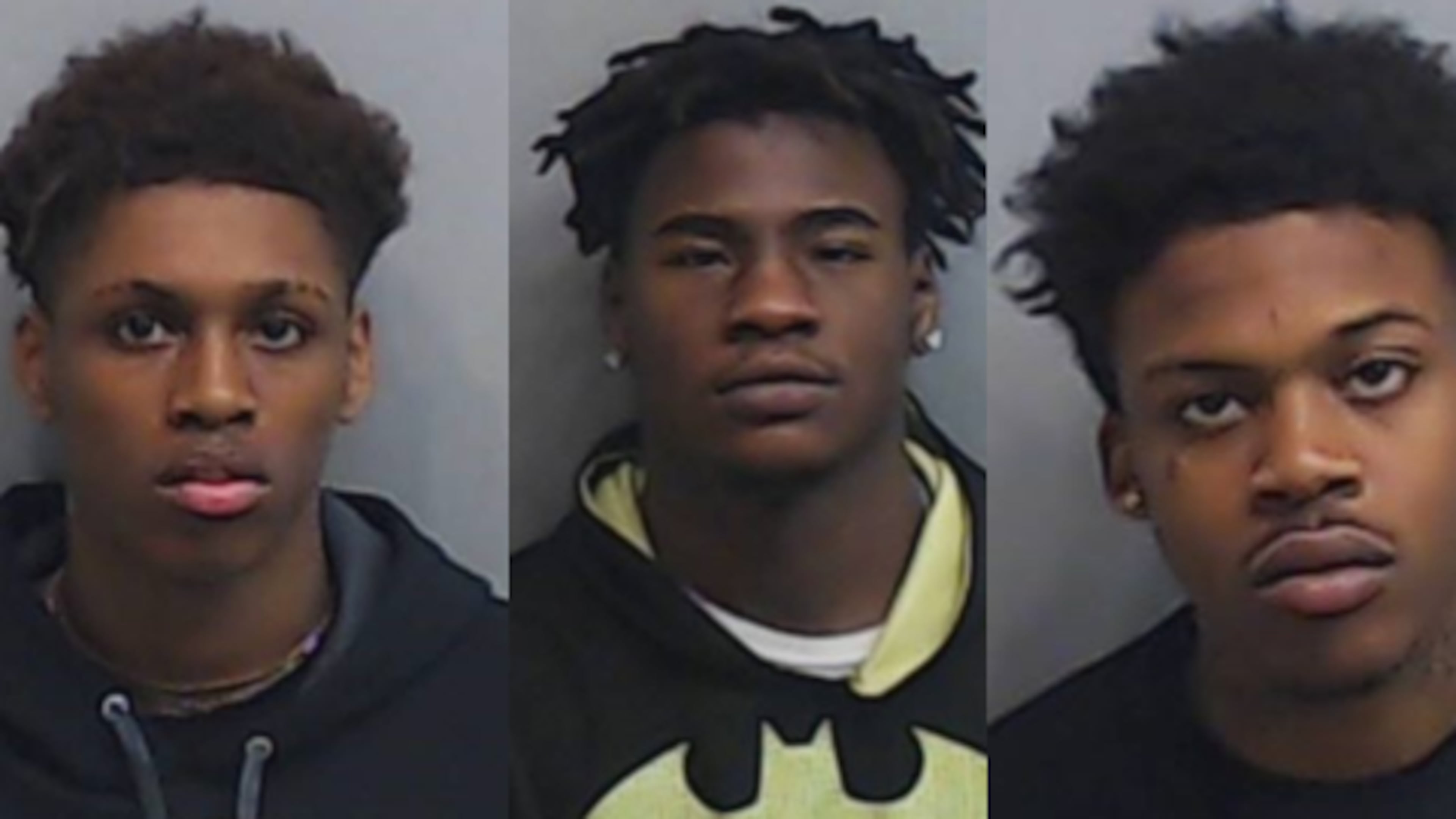 From left: Aaron Jones, 18; Tyler Hardnett, 17; Deon Chaney, 17.
