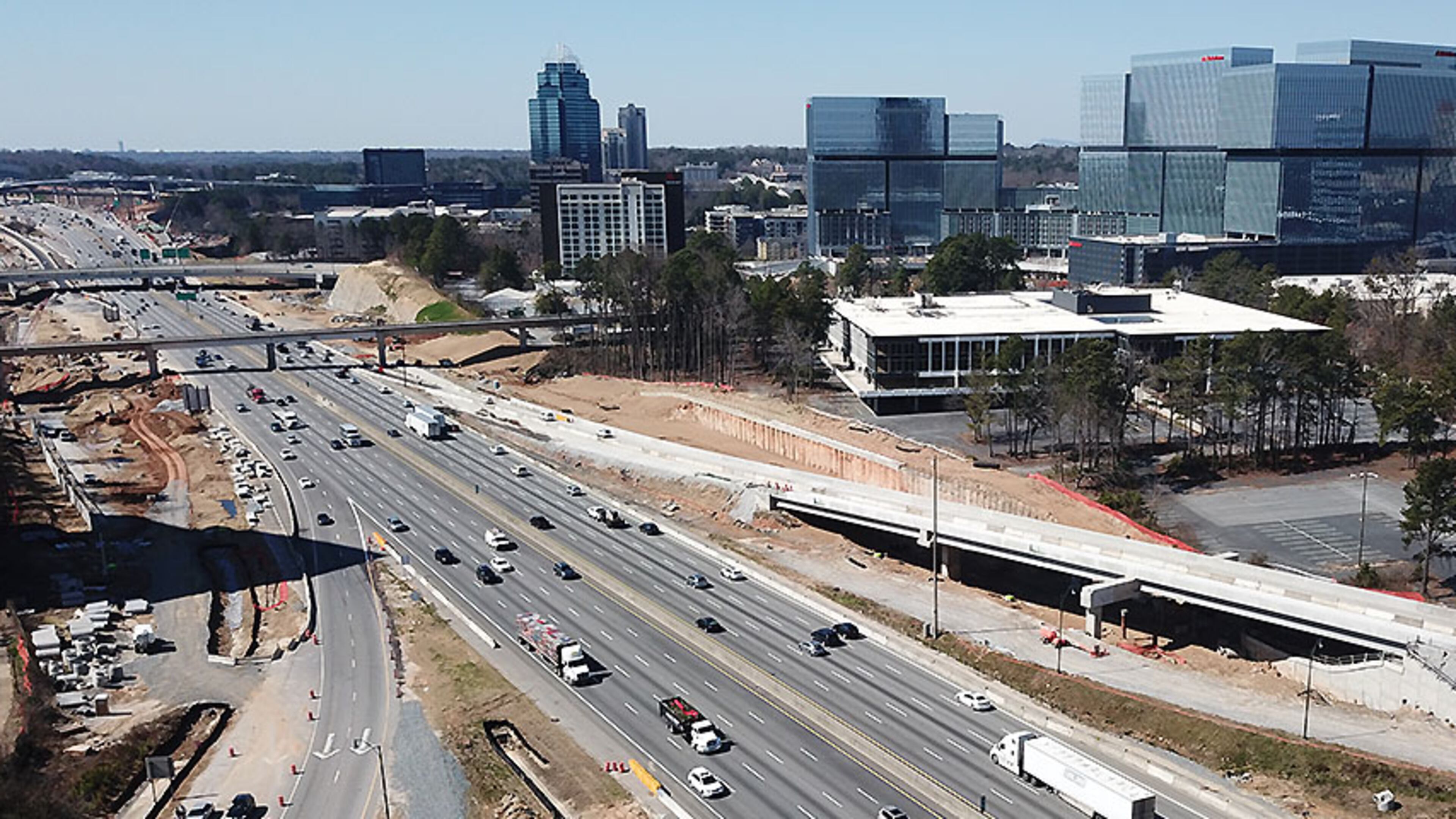 While many homeowners saw their home values increase, commercial property values declined or were flat, according to Alpharetta, Sandy Springs and Roswell officials. (Courtesy GDOT)