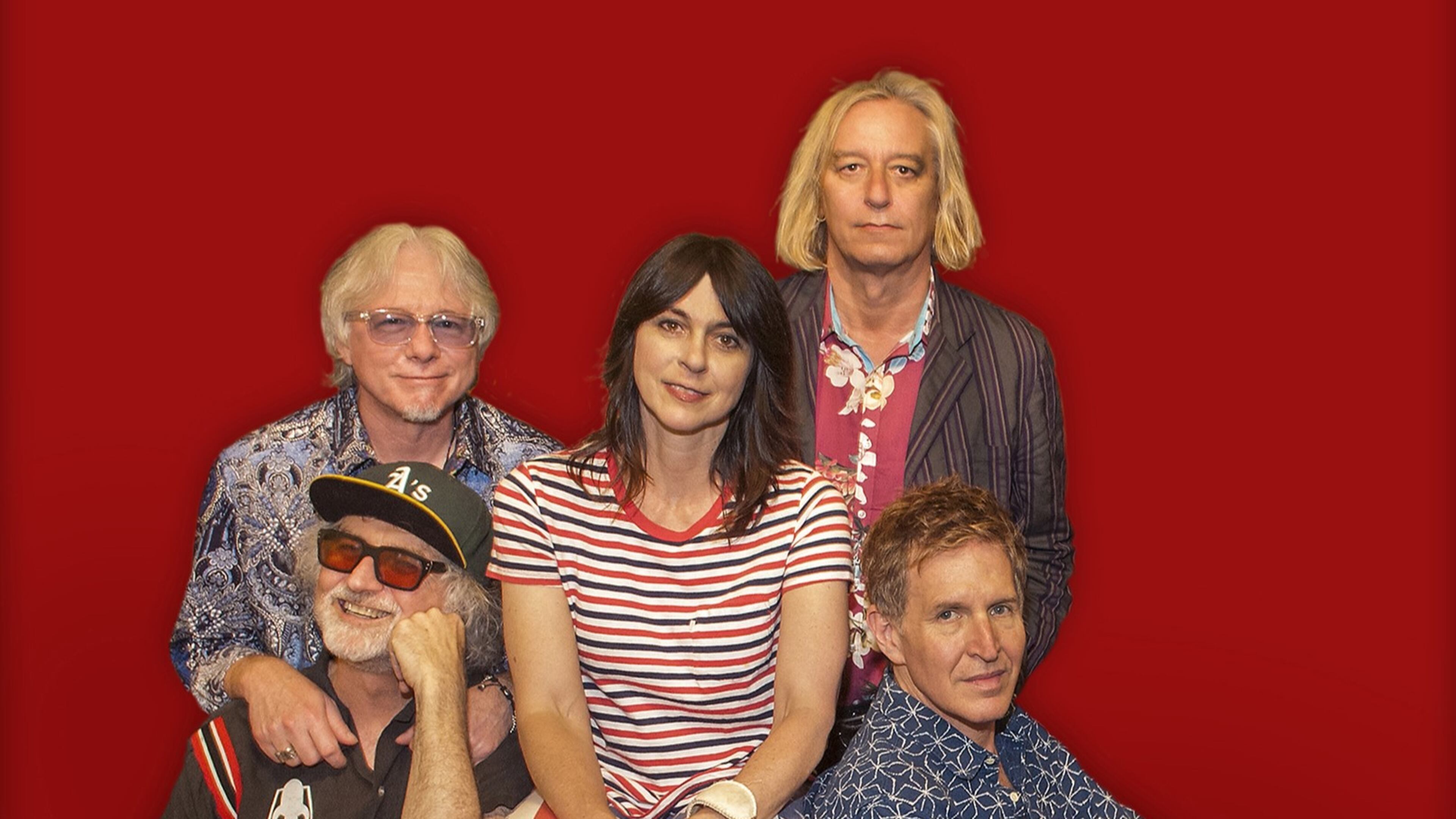 The Baseball Project's starting lineup: Scott McCaughey (bottom left), Mike Mills (top left), Linda Pitmon (center), Peter Buck (top right) and Steve Wynn. Photo: Marty Perez