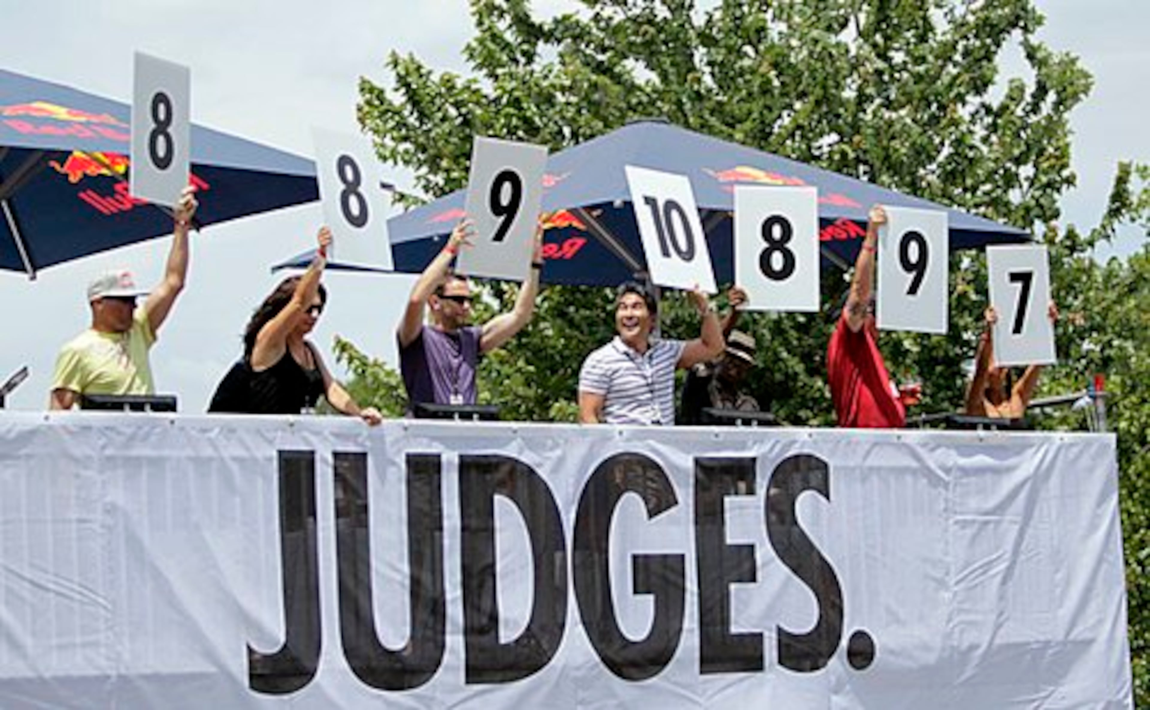 Judges rated each racer during the Red Bull Soapbox race 2012 at 10th Street at Piedmont Park. Out of 200 teams that applied, 37 were chosen to race.